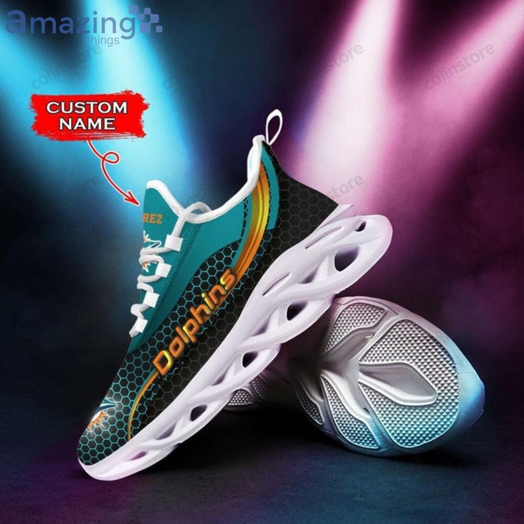 NFL Miami Dolphins Custom Name Aqua Black Air Jordan 13 Shoes –