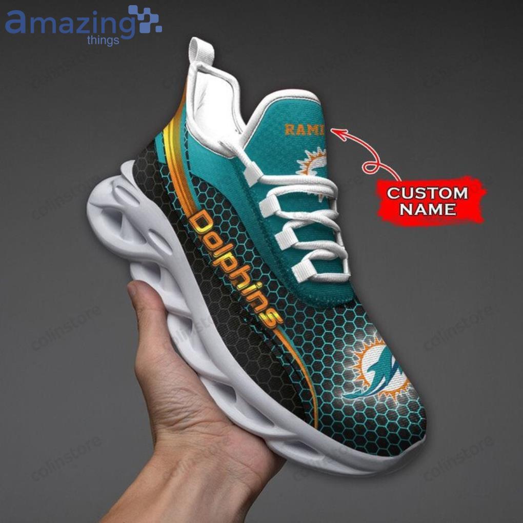 NFL Miami Dolphins Custom Name Aqua Black Air Jordan 13 Shoes –