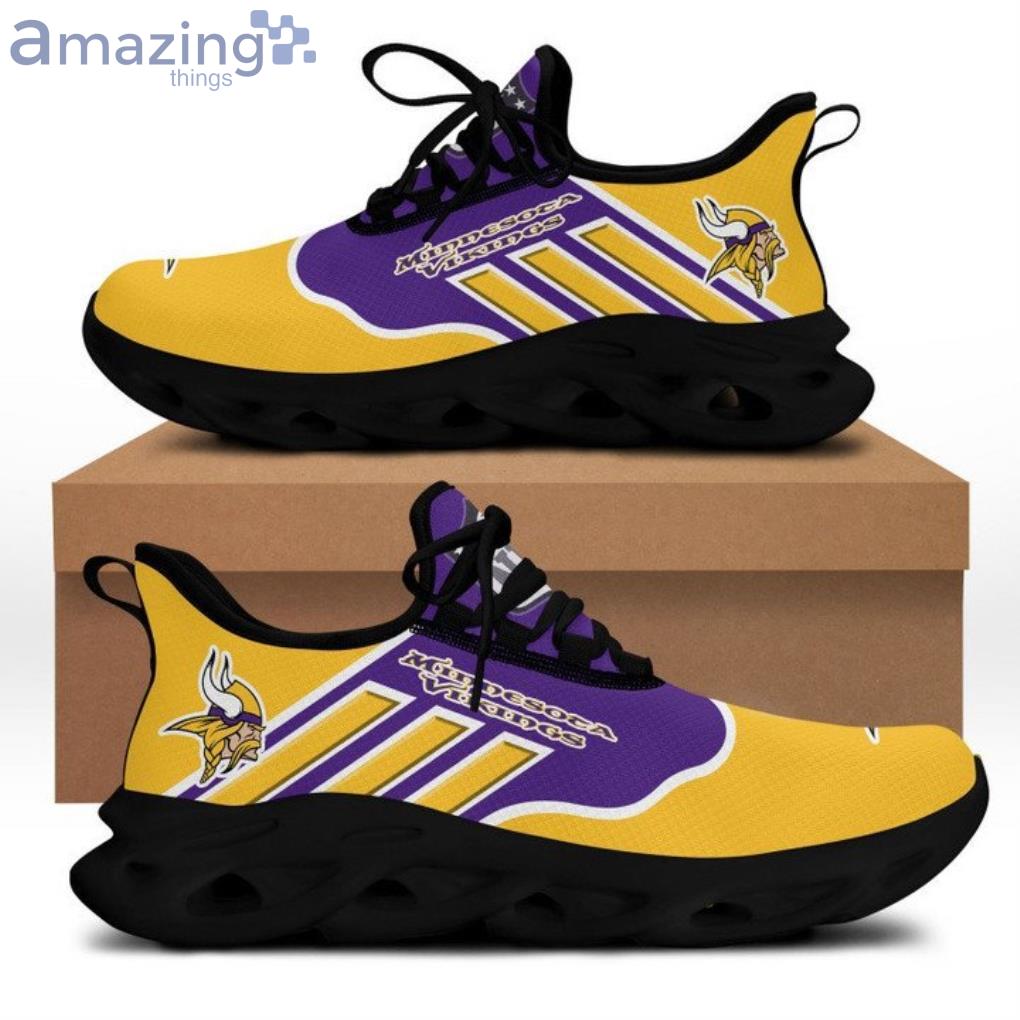 Personalize NFL Minnesota Vikings Yellow Scratch Logo Purple Max Soul  Sneakers Sport Shoes - T-shirts Low Price