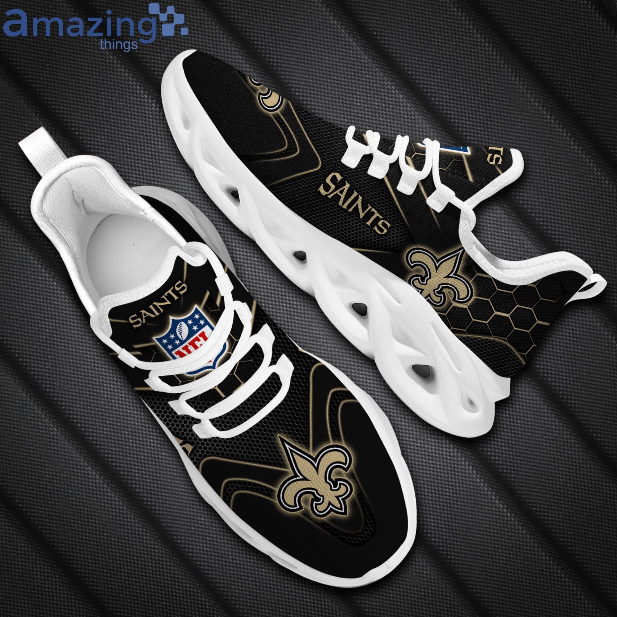NFL New Orleans Saints Black Logo Sneaker Max Soul Shoes Gift For Fans Sport Product Photo 1