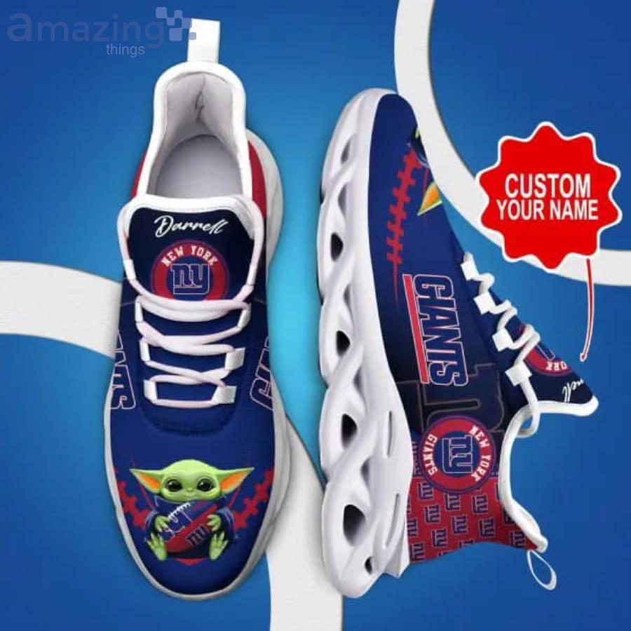 NFL New York Giants Custom Name Baby Yoda Max Soul Shoes Gift For Fans Sport Product Photo 1
