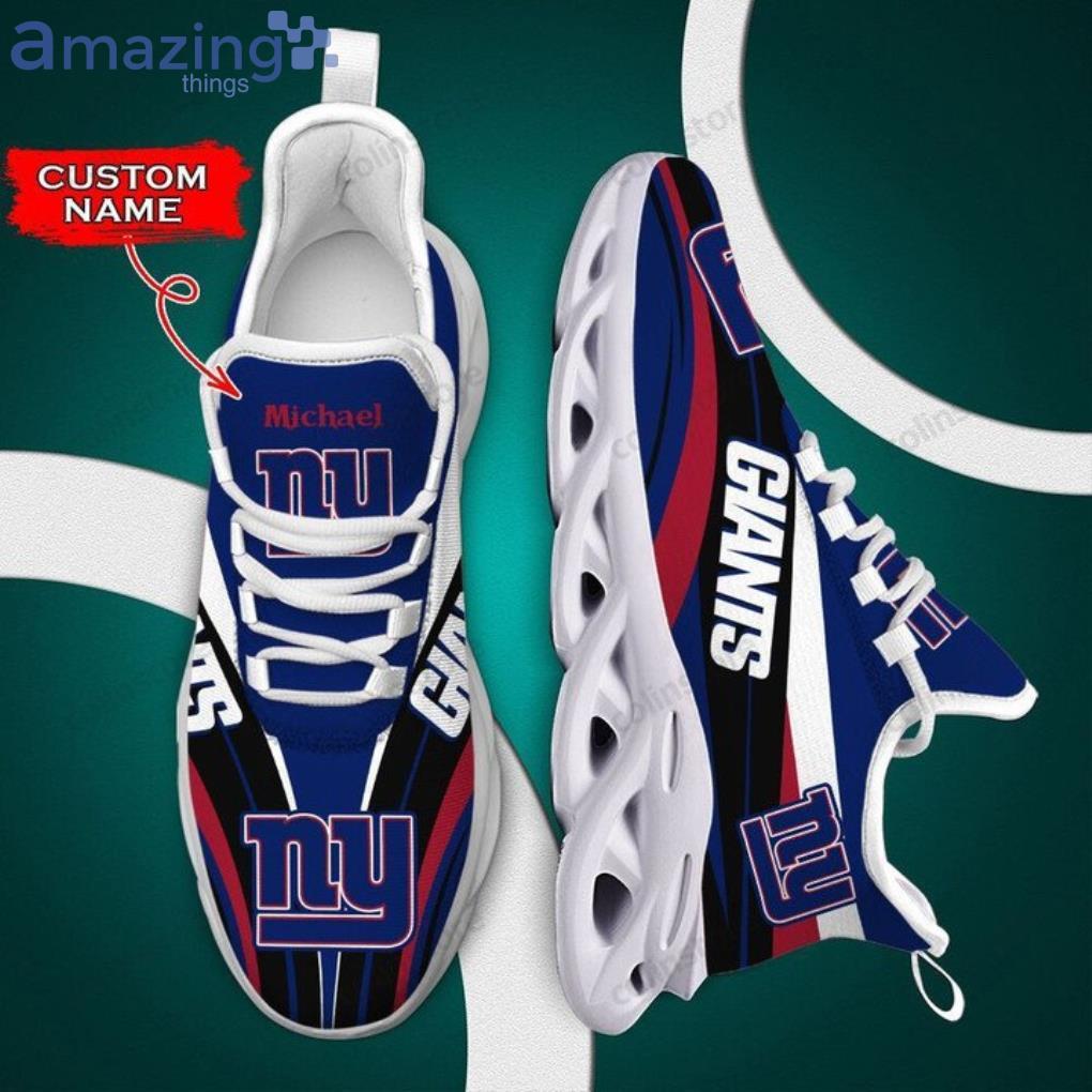 NFL New York Giants Custom Name Blue Black Max Soul Shoes Gift For Fans Sport Product Photo 1