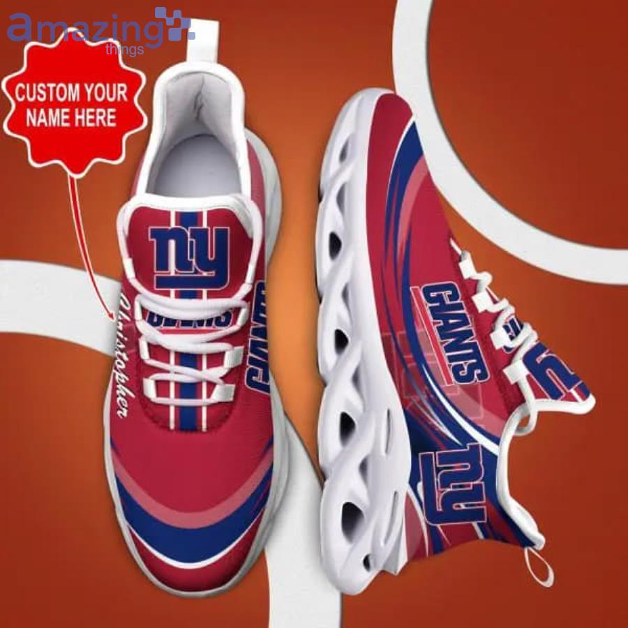 NFL New York Giants Custom Name Red Max Soul Shoes Gift For Fans Sport Product Photo 1