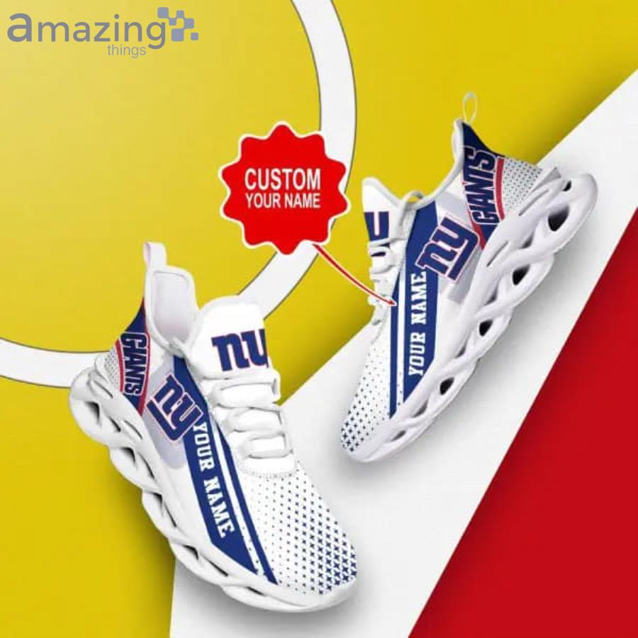 Personalize NFL New York Giants White Blue Max Soul Sneakers