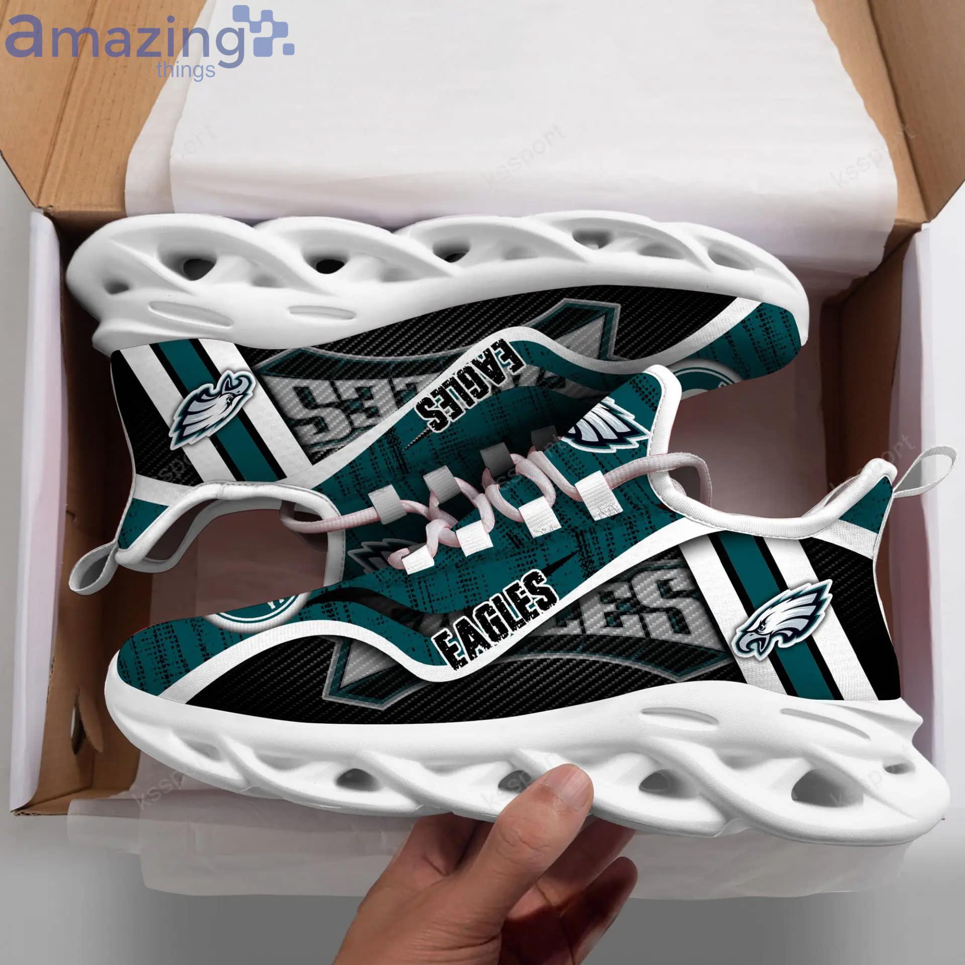 Personalize NFL Philadelphia Eagles Green Black Max Sole Sneakers