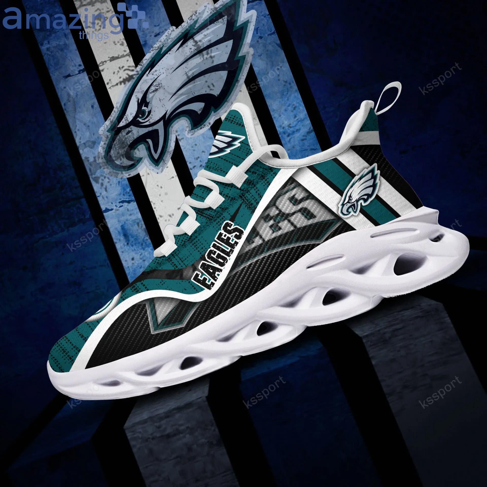 NFL Philadelphia Eagles Custom Name Green Black Max Soul Shoes Gift For Fans  Sport