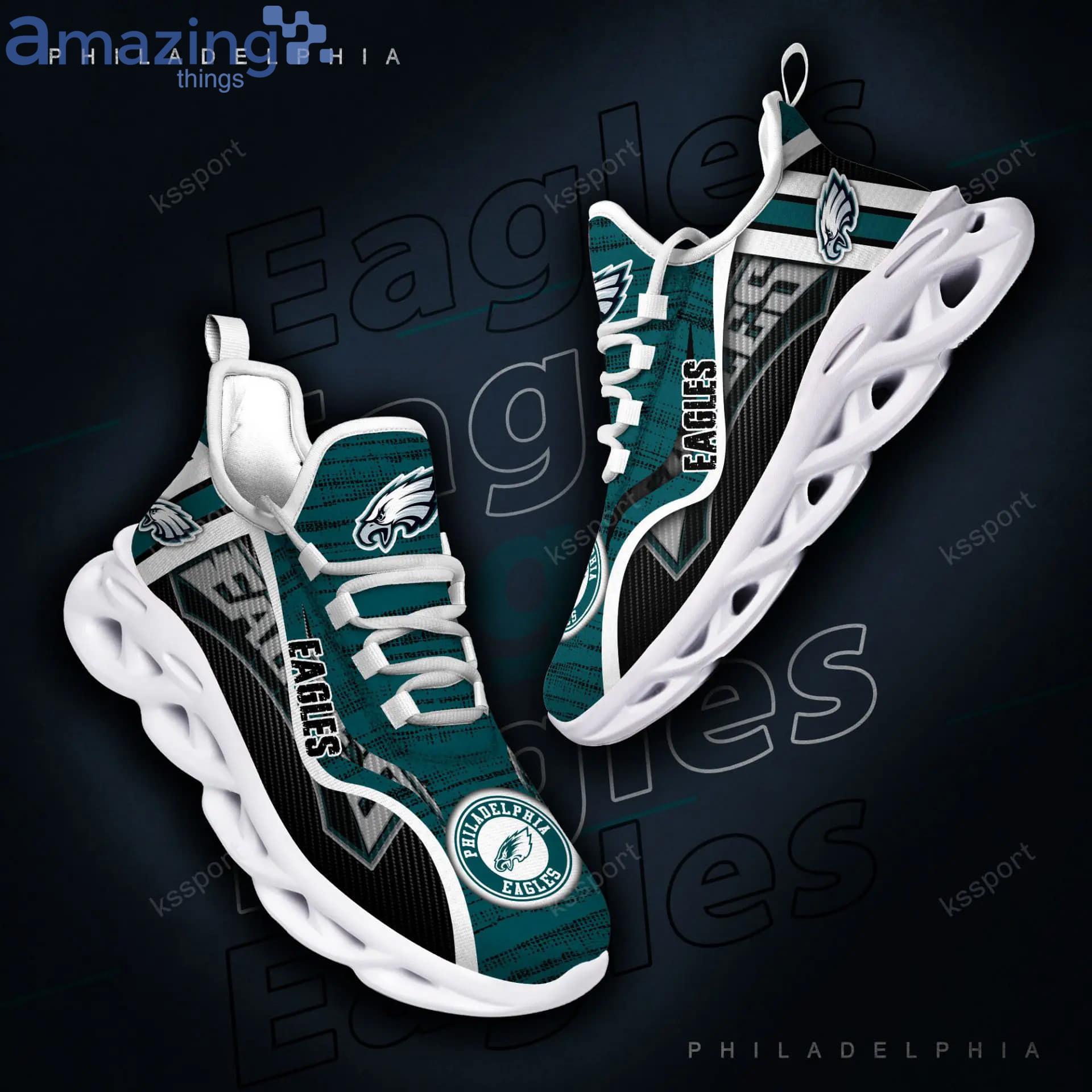 NFL Philadelphia Eagles Green Black Max Soul Shoes Gift For Fans Sport Product Photo 1