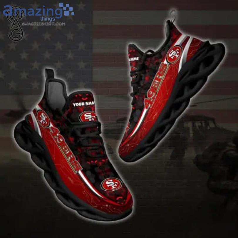 San Francisco 49ers Black Mix Red Max Soul Shoes