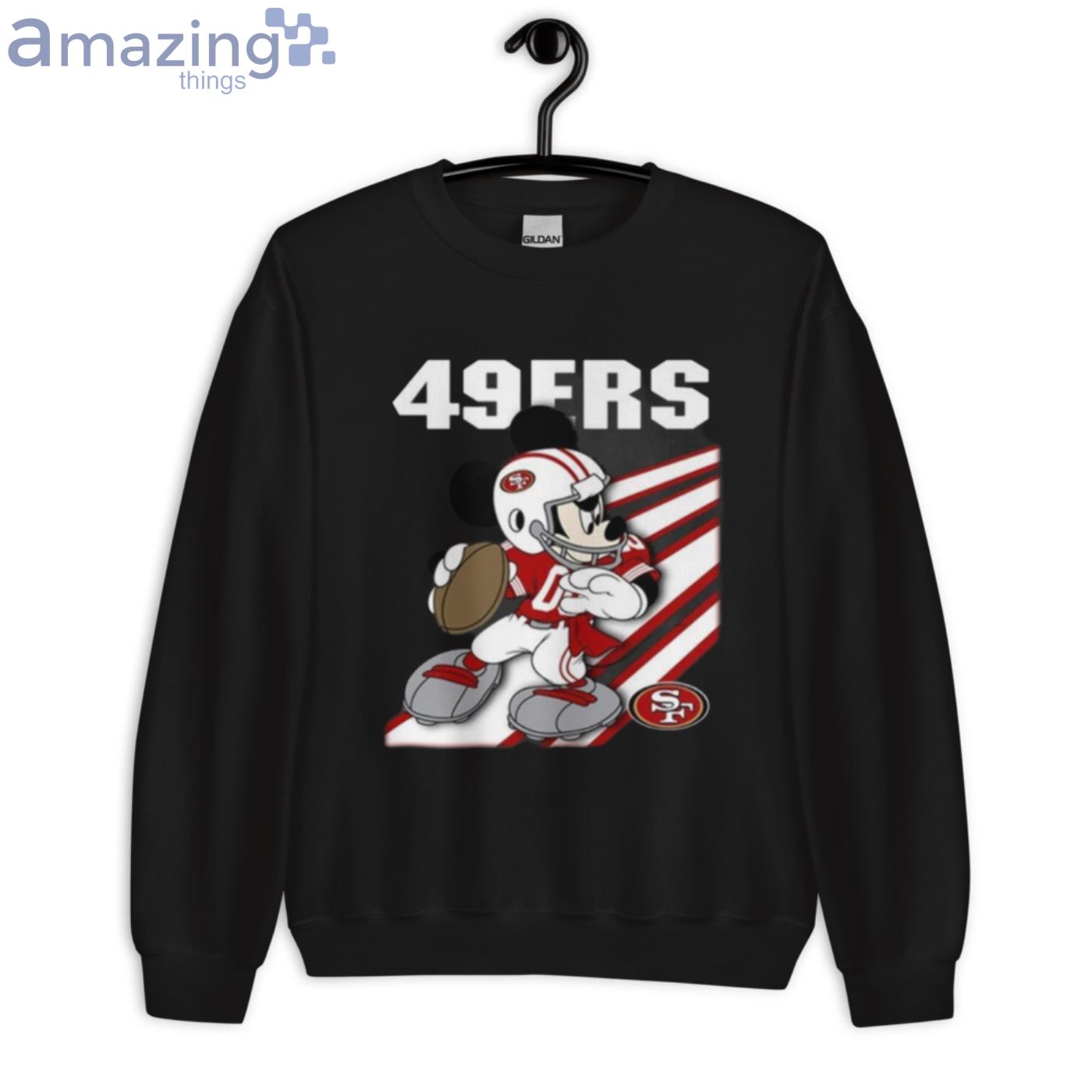 I Love The 49ers Mickey Mouse San Francisco 49ers Women's V-Neck T
