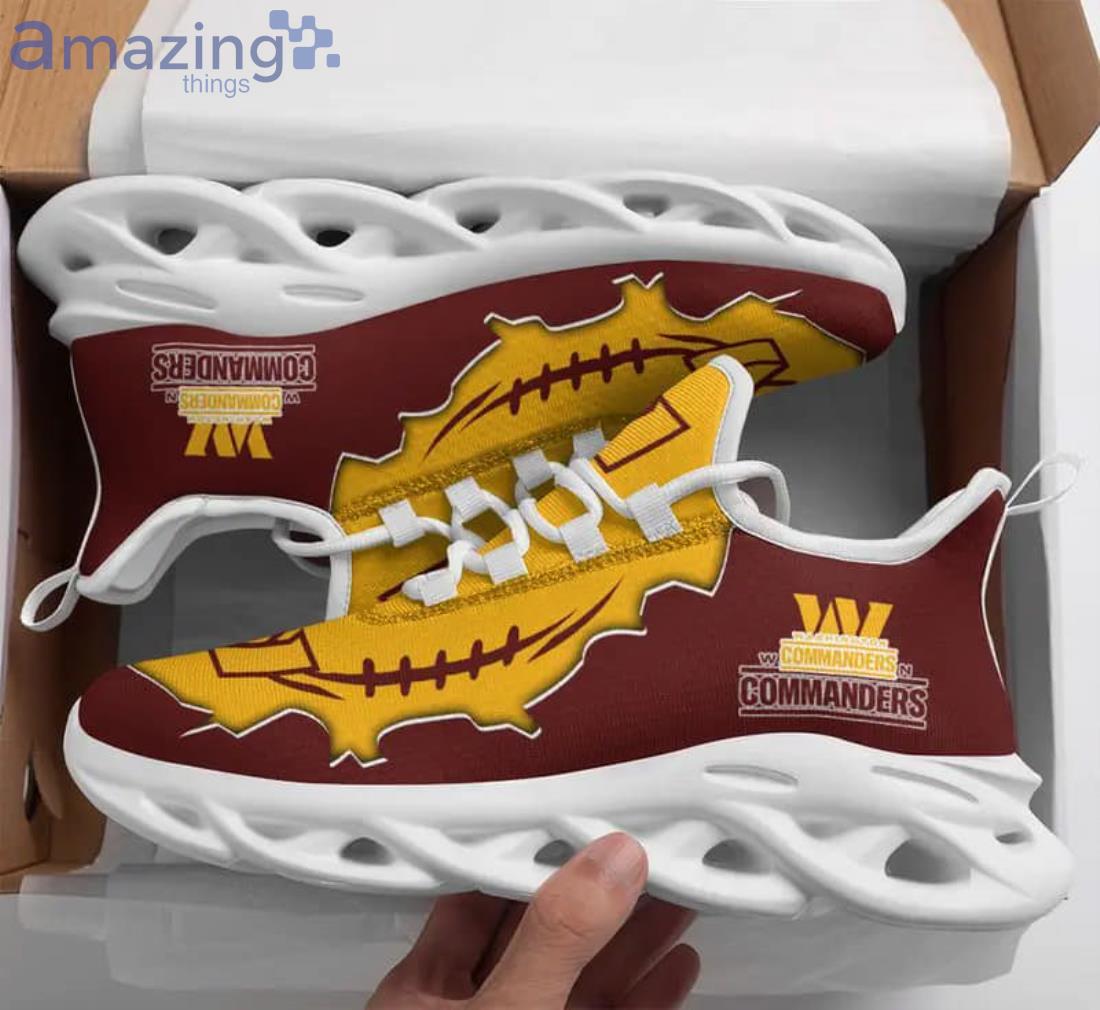 NFL Washington Commanders Brown Yellow Logo Max Soul Running Shoes in 2023