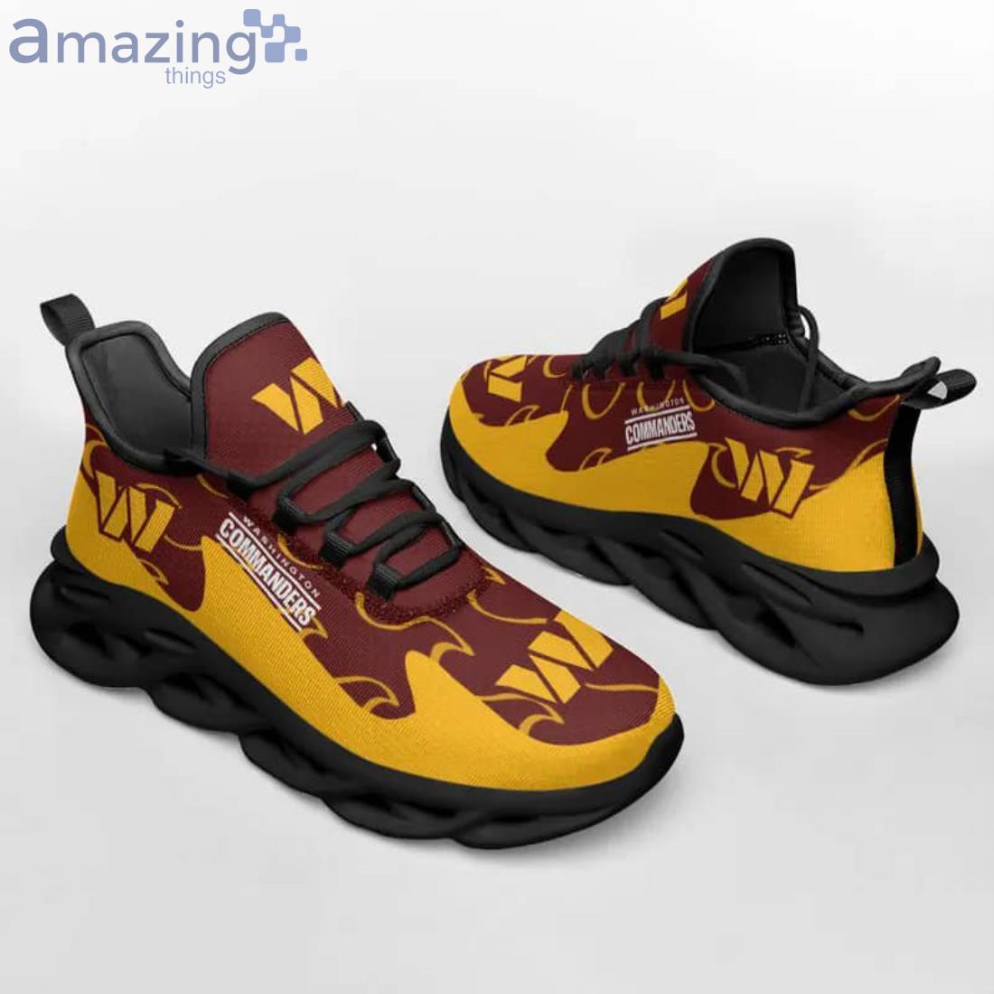 NFL Washington Commanders Yellow Brown Special Edition Max Soul Shoes Gift  For Fans Sport