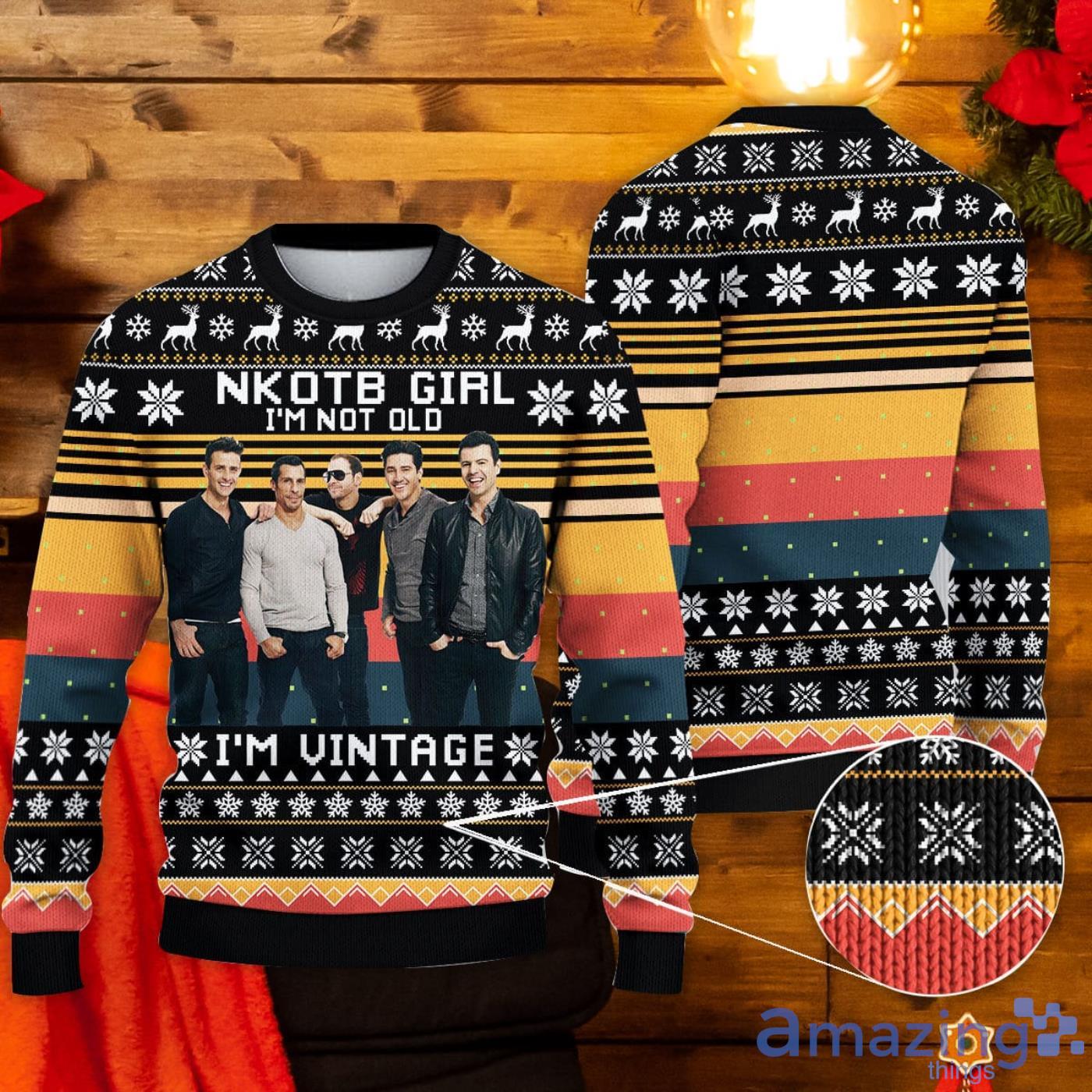 NKOTB Girl Im Not Old Im Vintage Ugly Christmas Sweater Product Photo 1