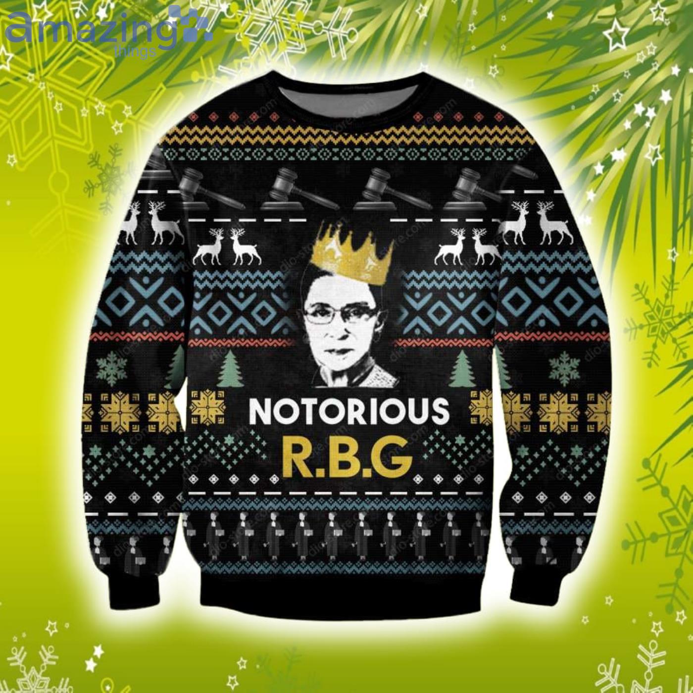Notorious R.B.G Ugly Sweater Sweatshirt Hty Product Photo 1