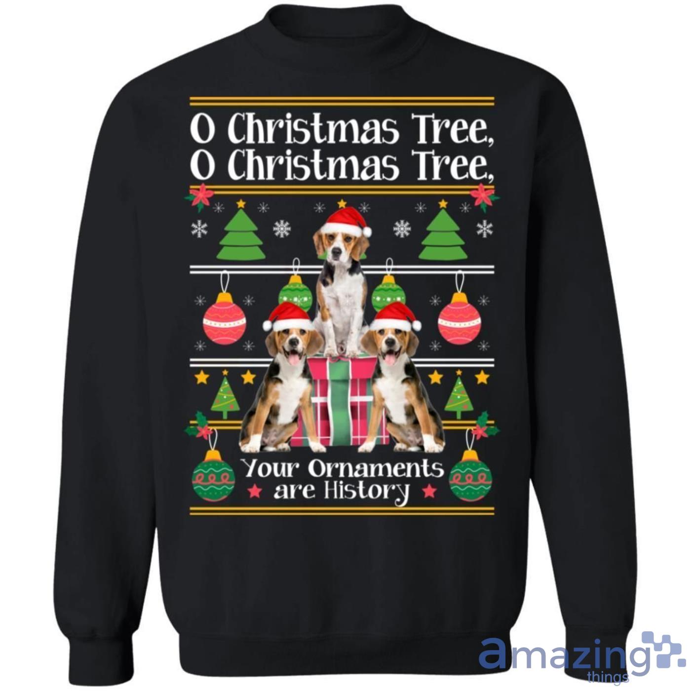 O Christmas Tree American Foxhound Dog Christmas Sweatshirt Product Photo 1