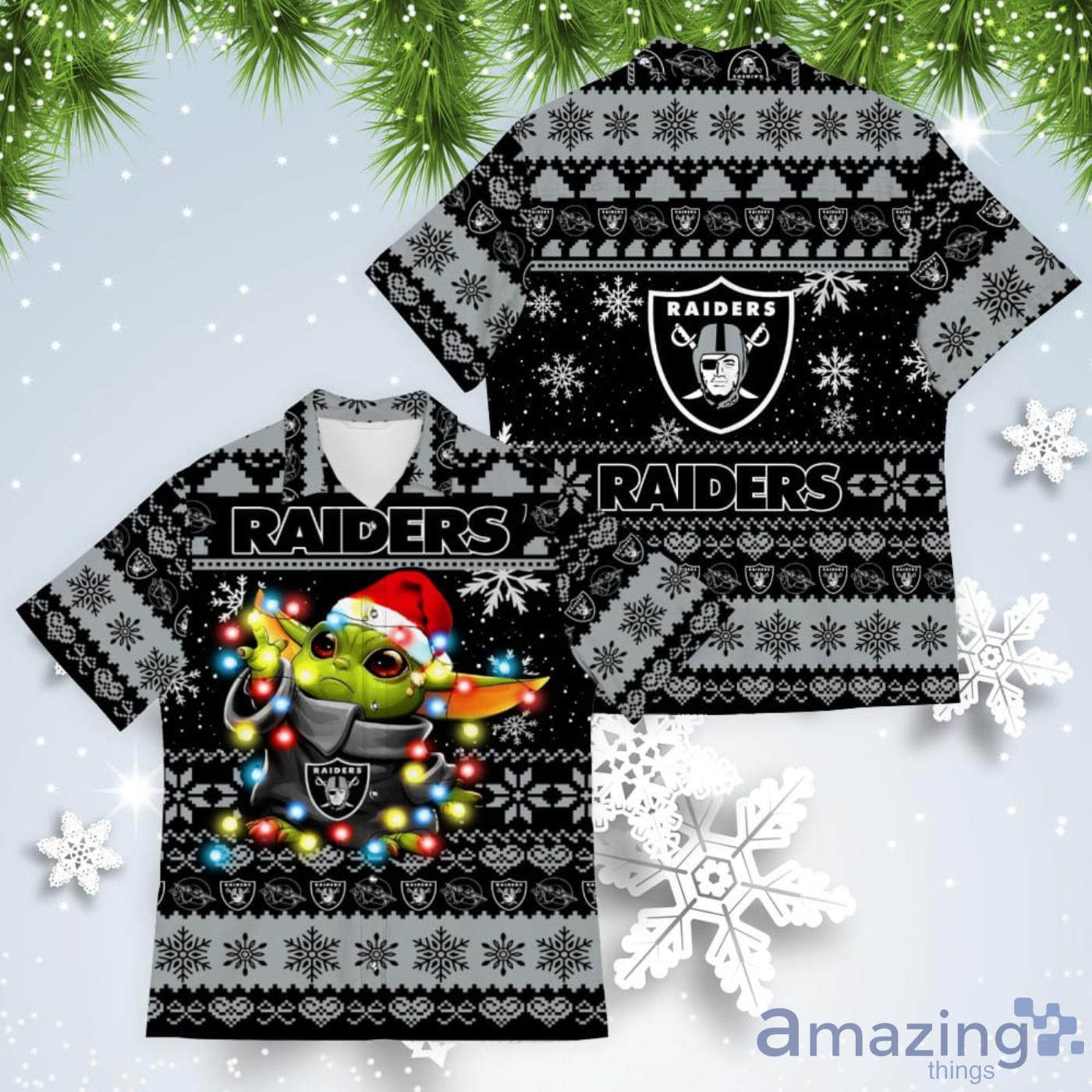 Oakland Raiders NFL Baby Yoda Hawaiian Shirt - Reallgraphics