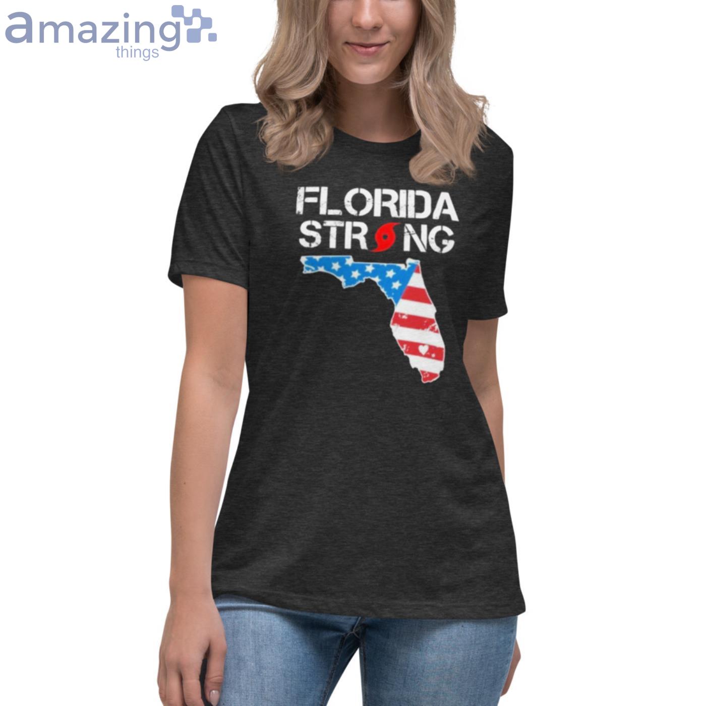 Official Hurricane Ian Florida Strong T Shirt image Official Hurricane Ian Florida Strong T-Shirt - Womens Relaxed Short Sleeve Jersey Tee-1