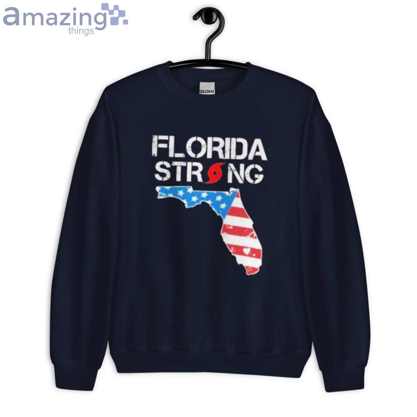 Official Hurricane Ian Florida Strong T Shirt image Official Hurricane Ian Florida Strong T-Shirt - Unisex Crewneck Sweatshirt-1