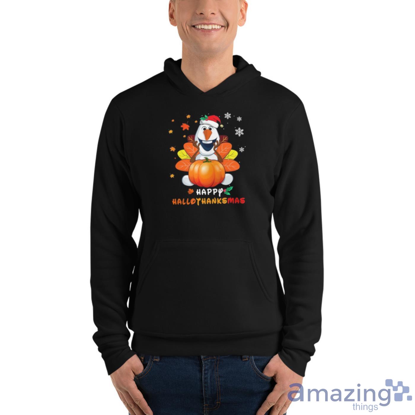 Olaf Disney Frozen Halloween Thanksgiving Christmas Shirt image Olaf Disney Frozen Halloween Thanksgiving Christmas Shirt - Unisex Fleece Pullover Hoodie