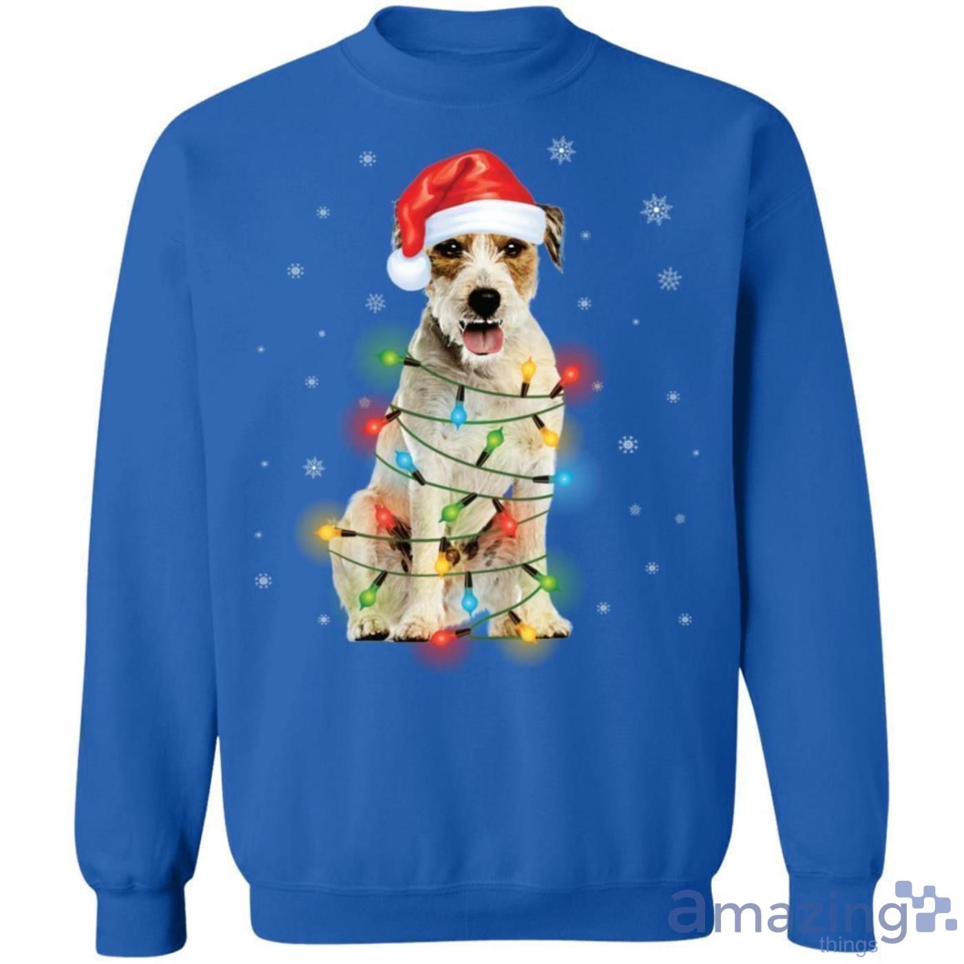 Parson Russell Hat Dog Christmas Sweater Sweatshirt image Parson Russell Hat Dog Christmas Sweater Sweatshirt Product Photo 2