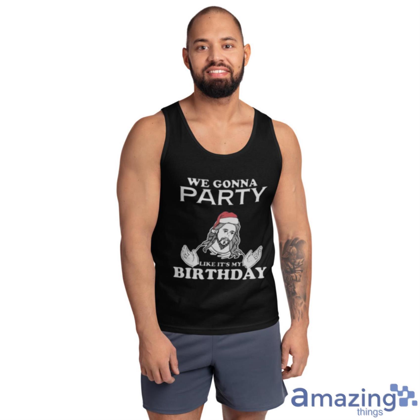 Party Like It's My Birthday Funny Jesus Christmas Shirt image Party Like Its My Birthday Funny Jesus Christmas Shirt - Ultra Cotton Tank Top