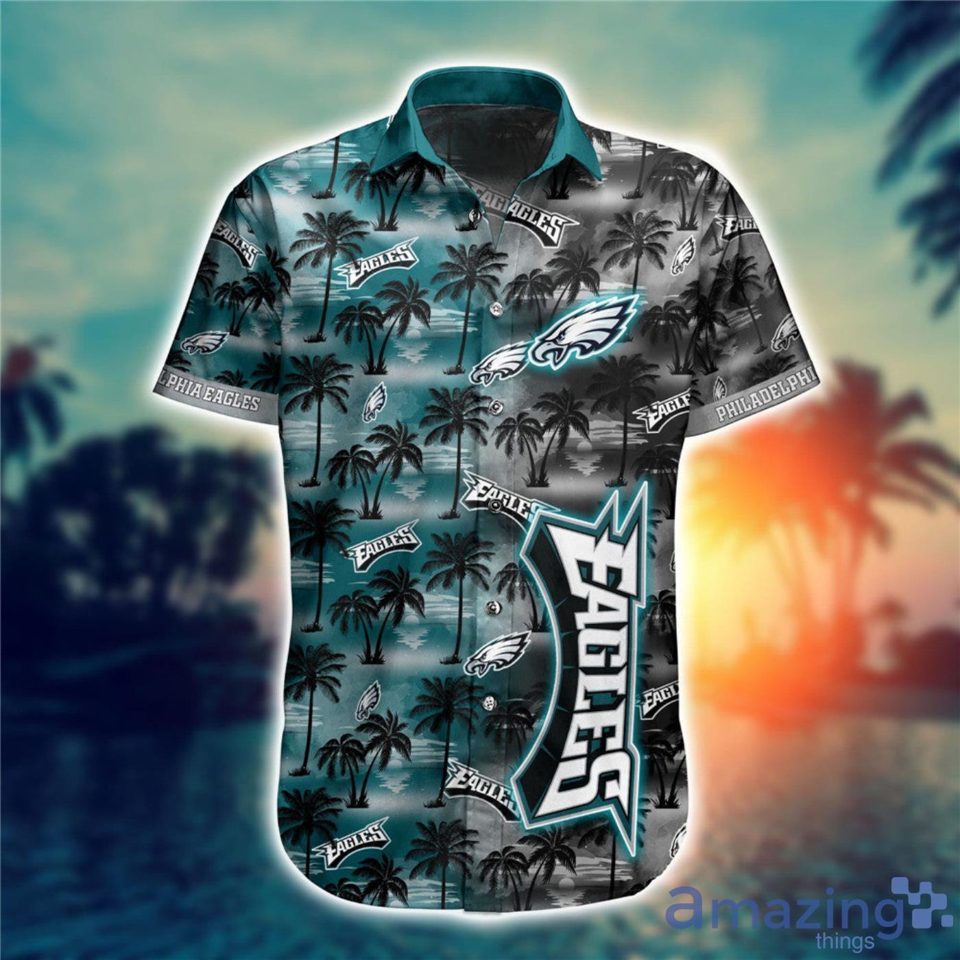 Nfl Philadelphia Eagles Hawaiian Shirt Palm Leaf Pattern All Over Print -  Shibtee Clothing