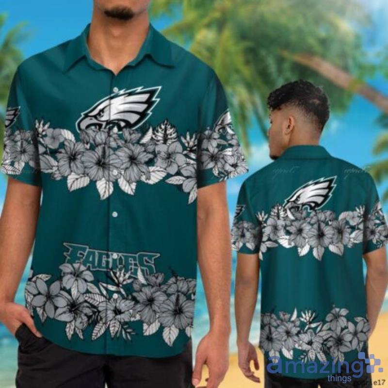 Philadelphia Eagles Logo And Habicus Short Sleeve Hawaiian Shirt Product Photo 1
