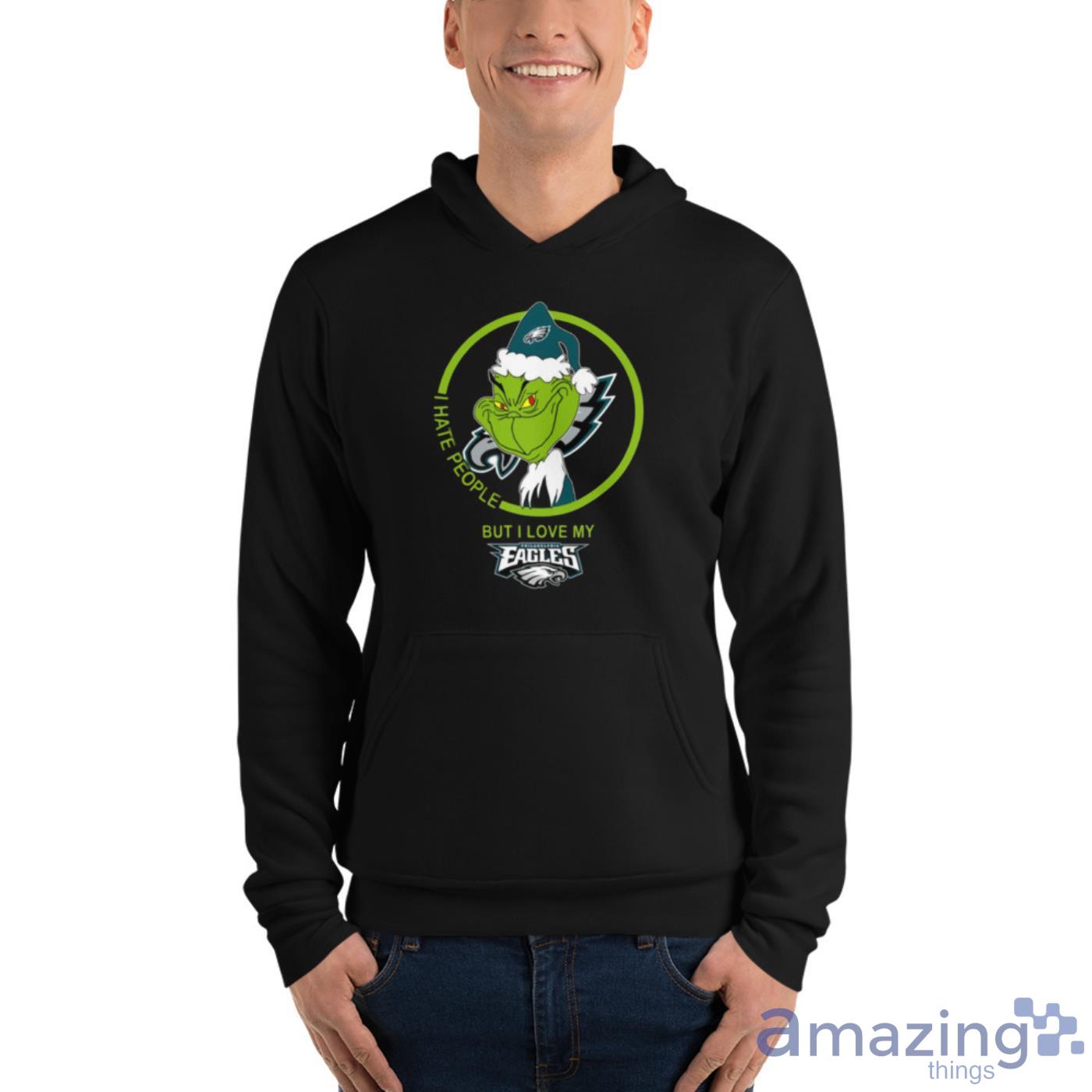 NFL Philadelphia Eagles Logo Grinch Hug Cute Gift For Grinch Lover