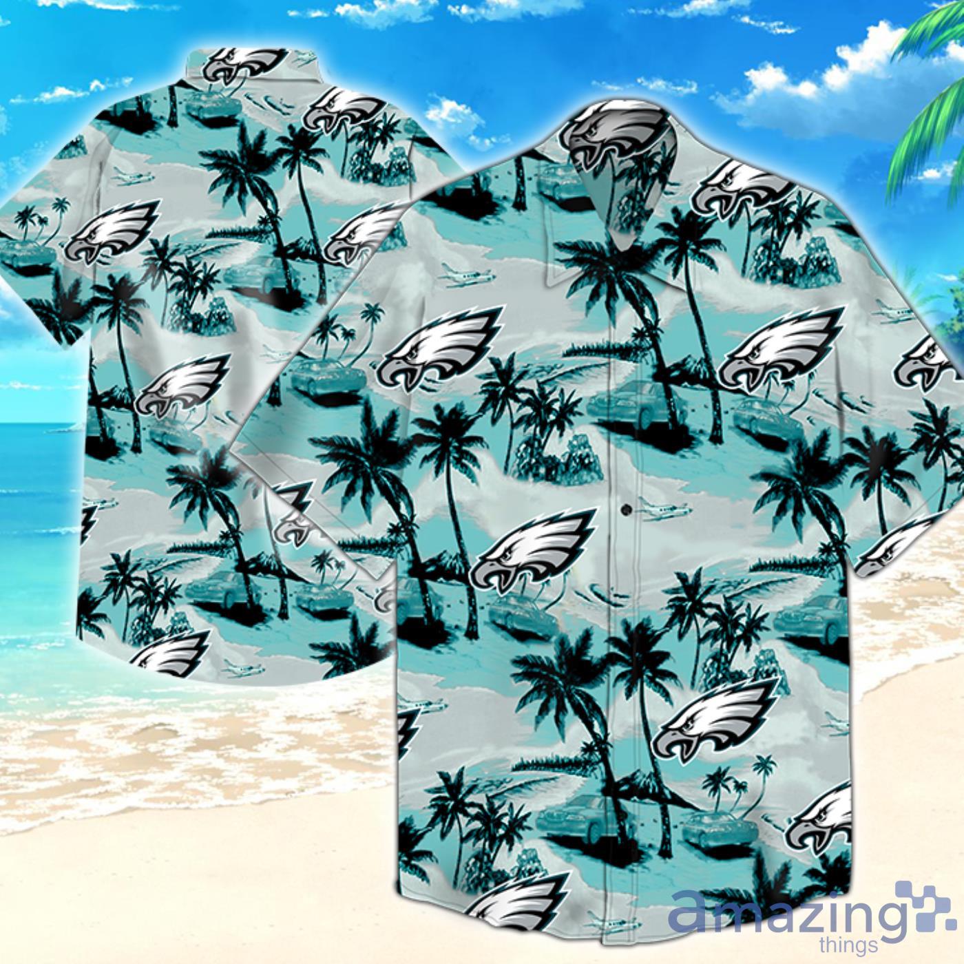Philadelphia Eagles Nfl Palm Trees And Beach Hawaiian Shirt Product Photo 1