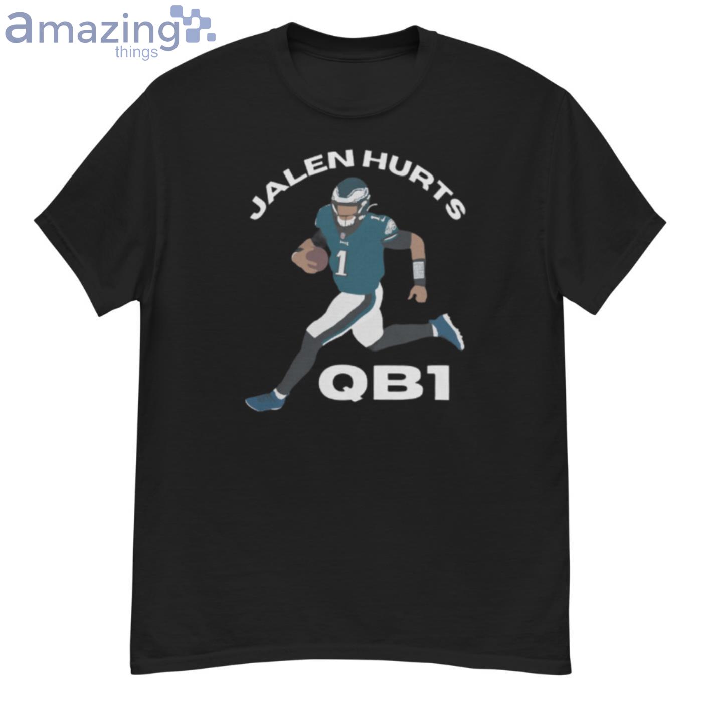 Jalen Hurts Philadelphia Eagles Youth Black Name & Number Logo T