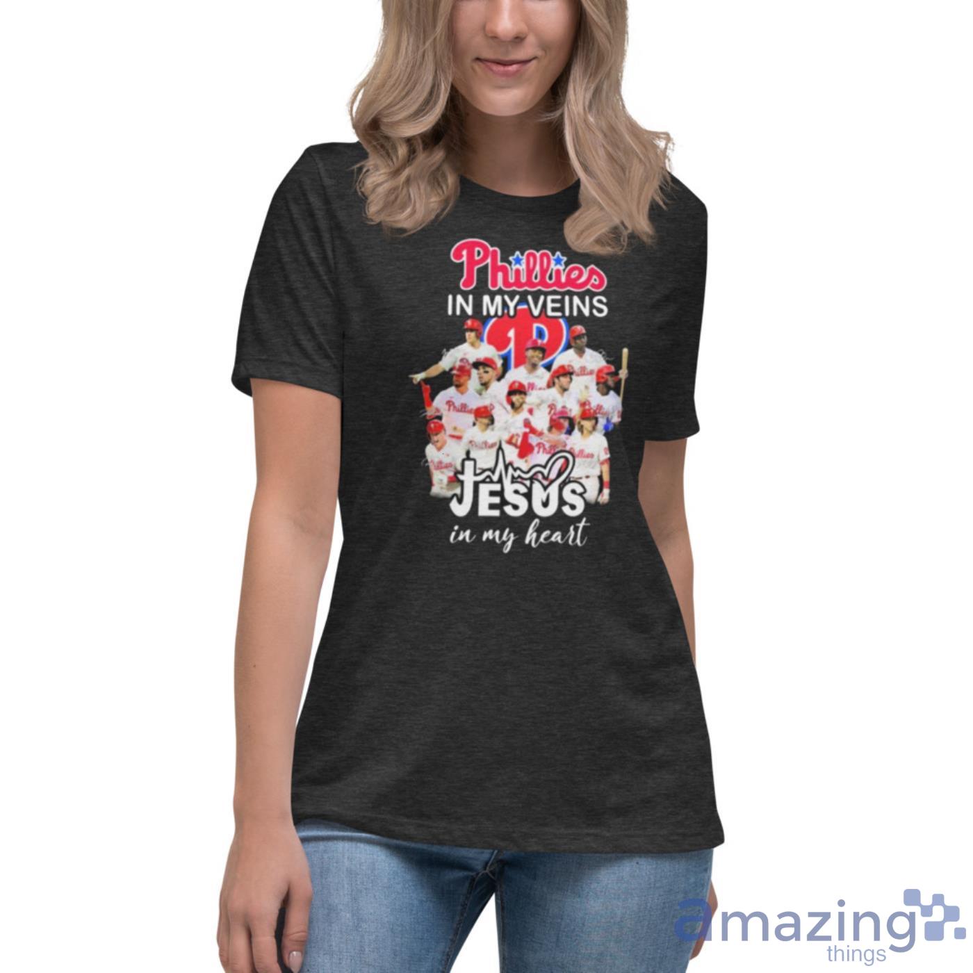 Phillies In My Veins Jesus In My Heart 2022 World Series Signatures Shirt -  Teespix - Store Fashion LLC