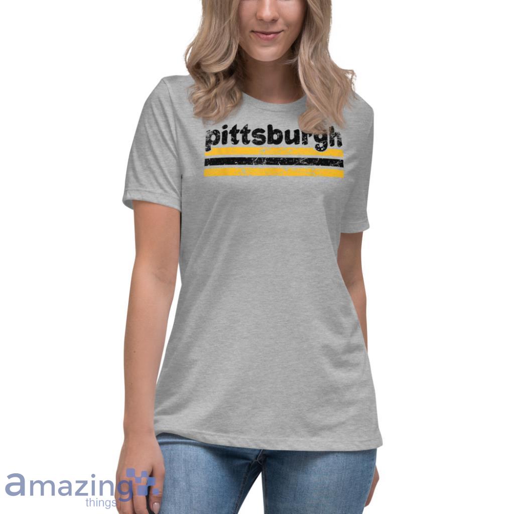 Pittsburgh Pennsylvania Three Stripe Vintage Weathered T-Shirt
