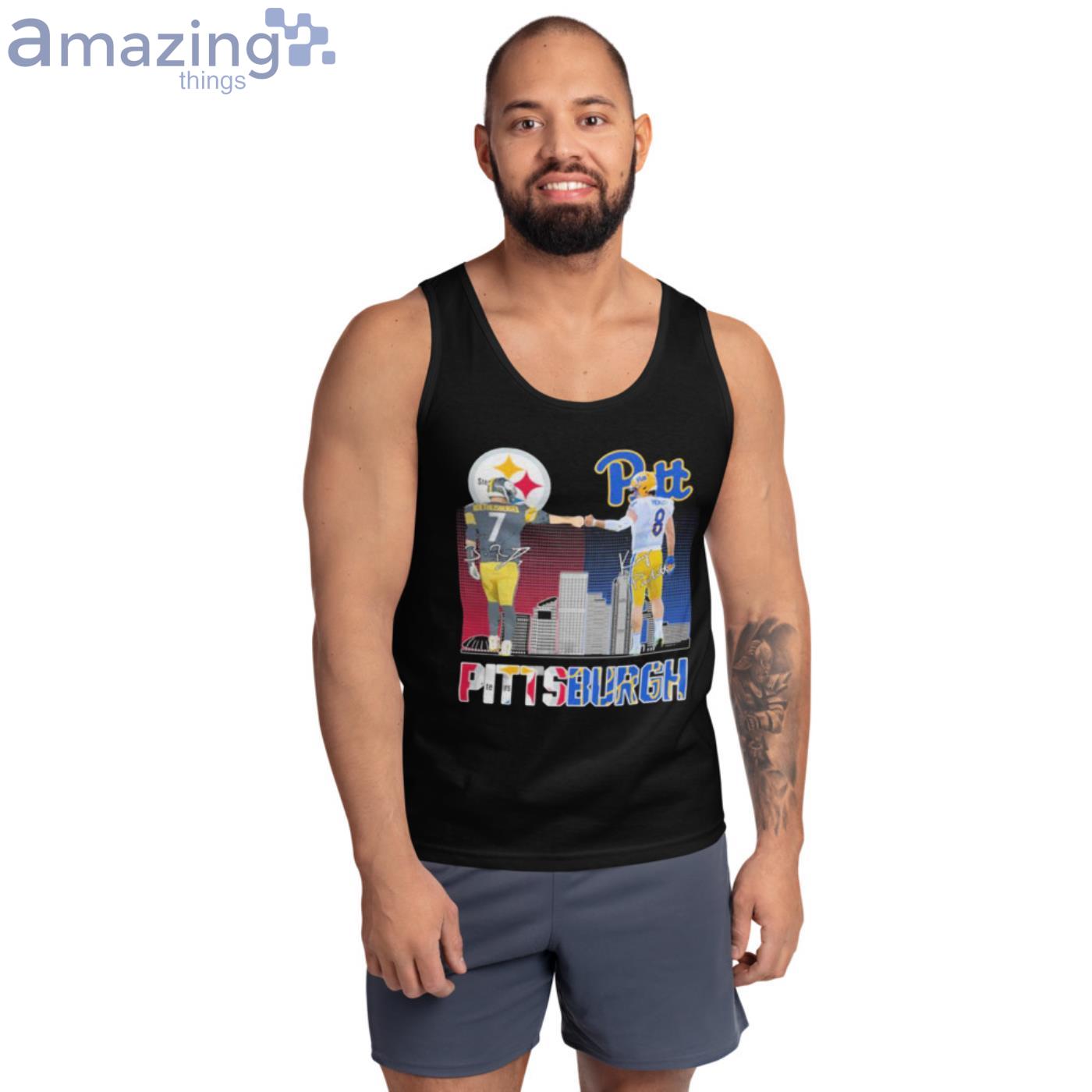 Pittsburgh Sports Ben Roethlisberger Vs Kenny Pickett Signatures T Shirt image Pittsburgh Sports Ben Roethlisberger Vs Kenny Pickett Signatures T-Shirt - Ultra Cotton Tank Top