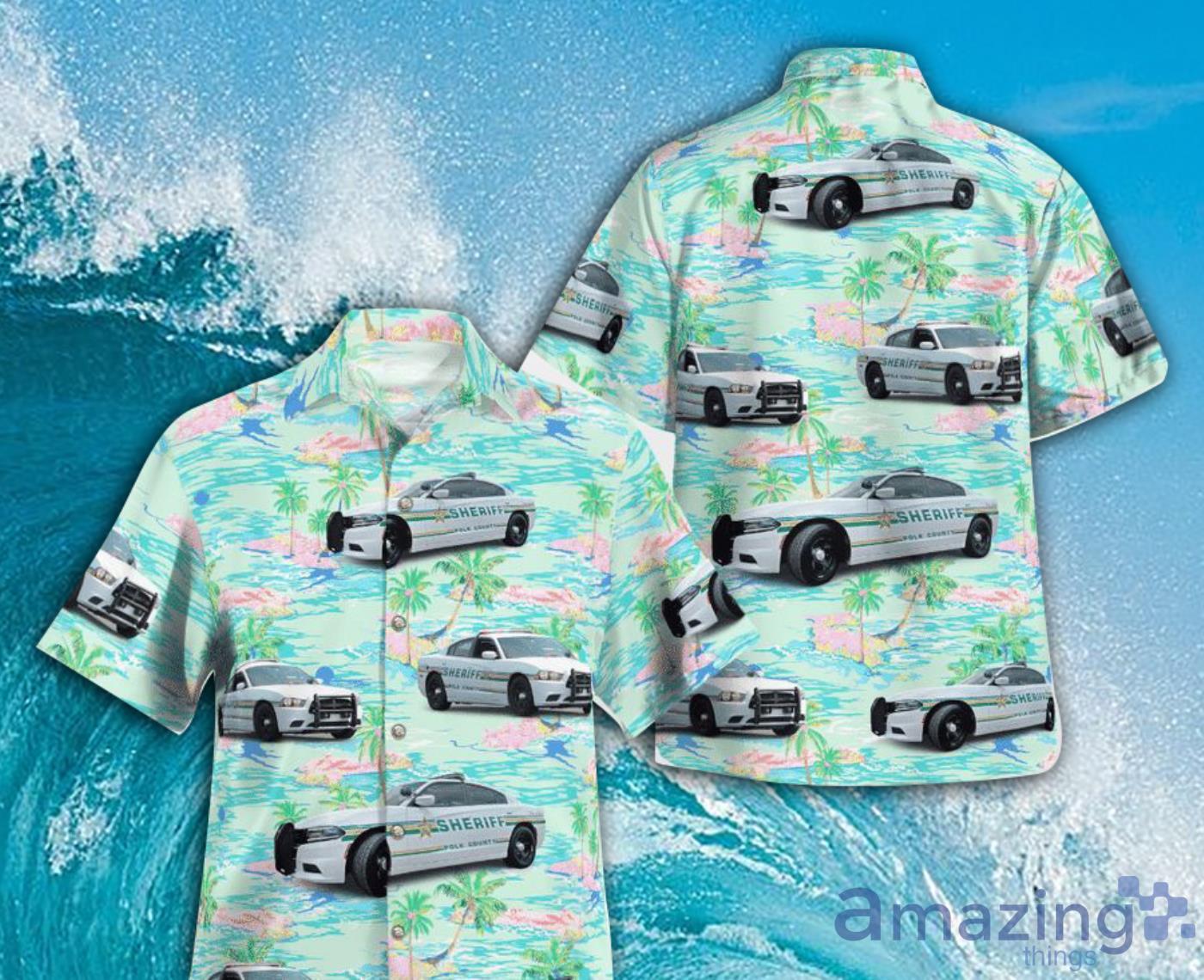 Polk County Sheriff Beach Aloha Short Sleeves Hawaiian Shirt Product Photo 1