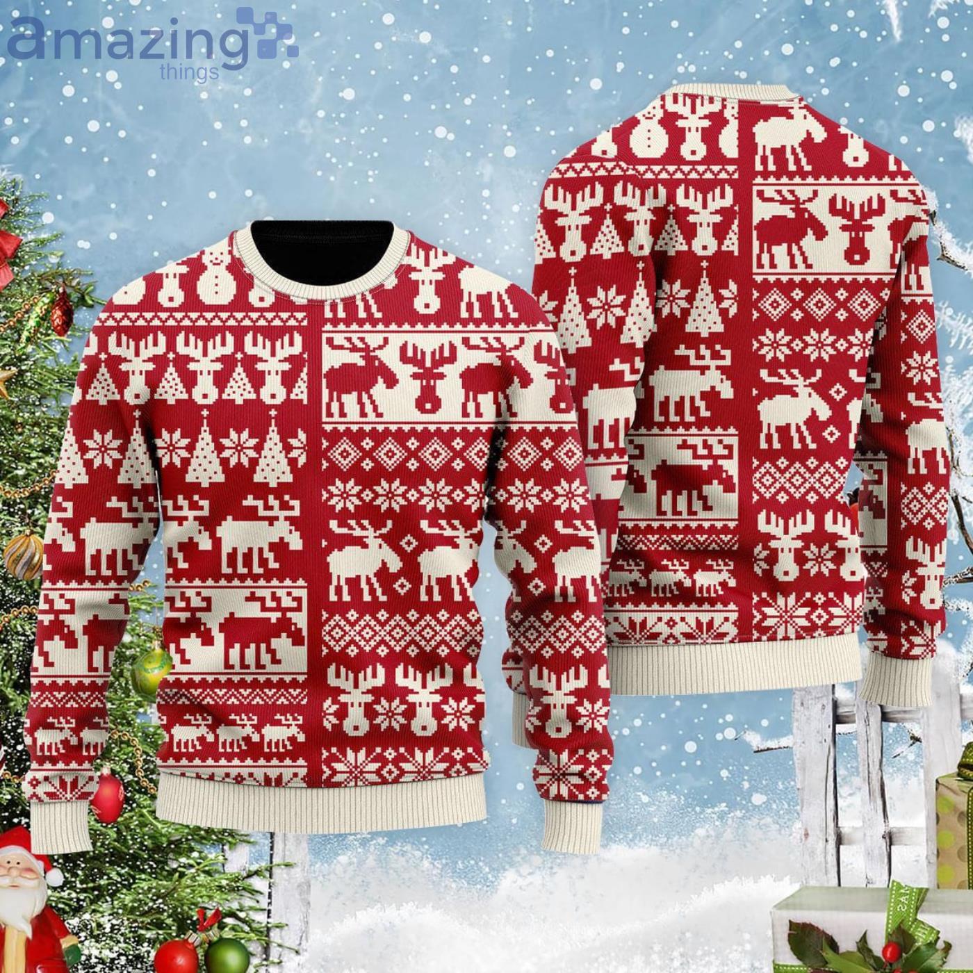 Redmas Fancy All Over Print Ugly Christmas Sweater Product Photo 1