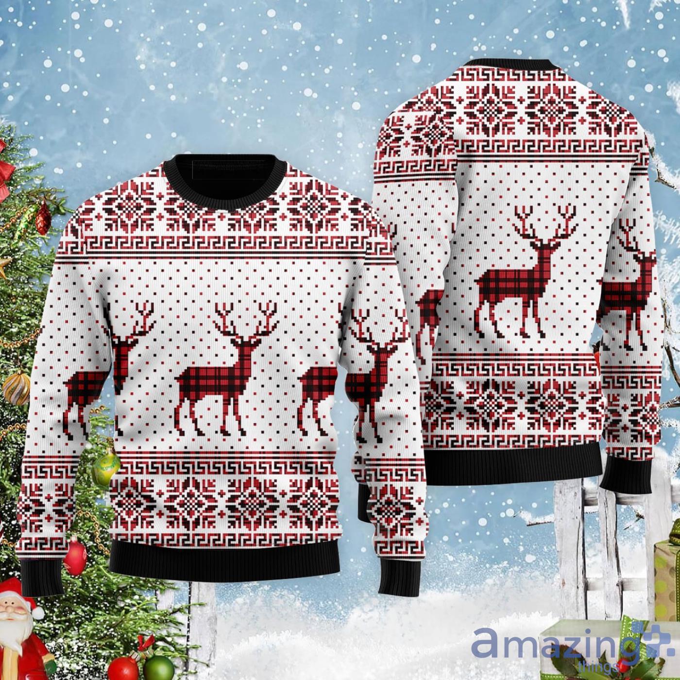 Plaid christmas outlet sweater