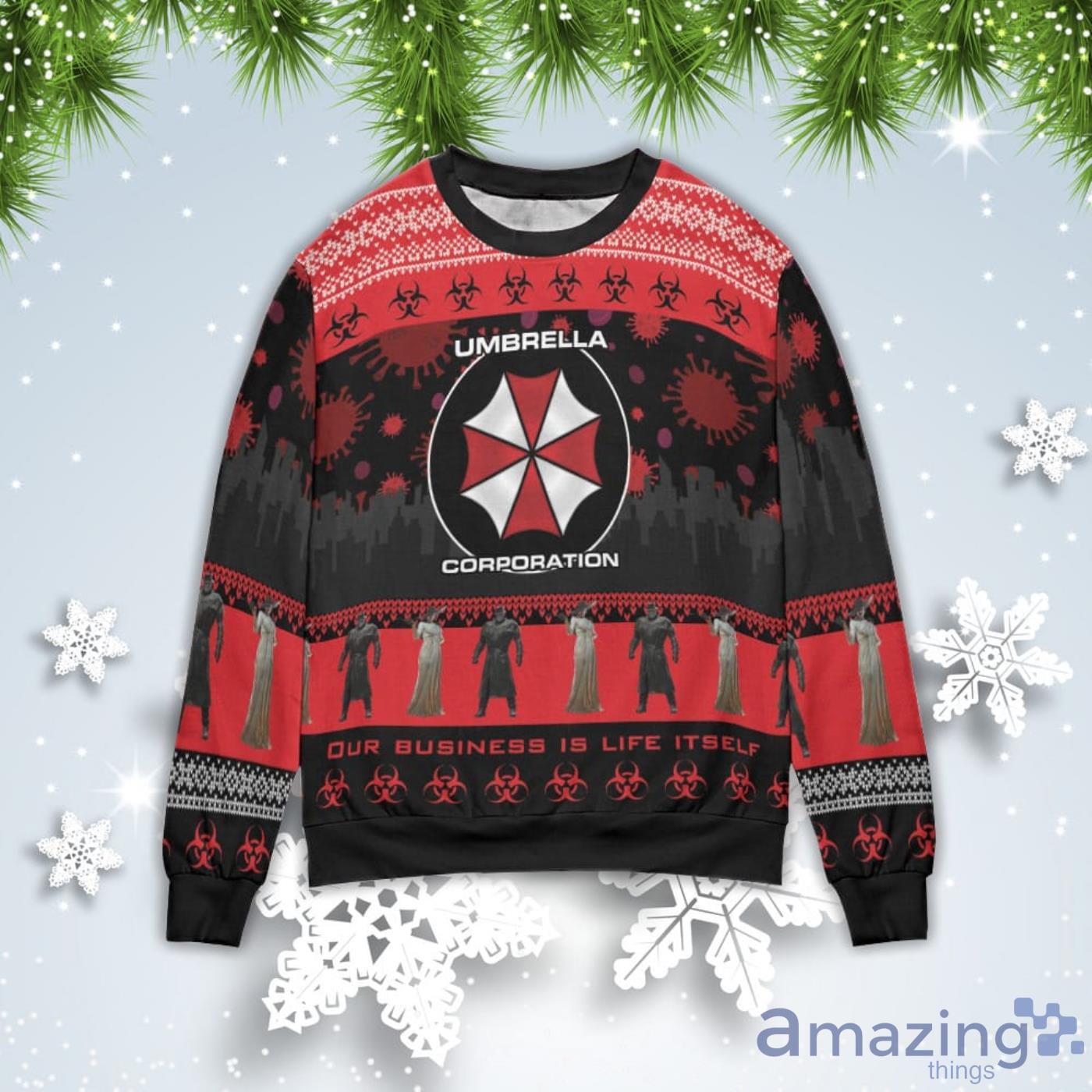STARS Racoon City Police Resident Evil Ugly Christmas Sweater