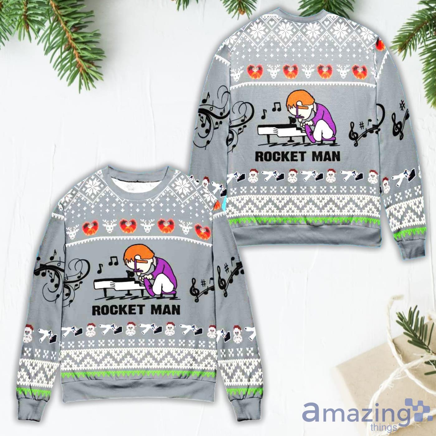 Man rocket hot sale ugly sweater