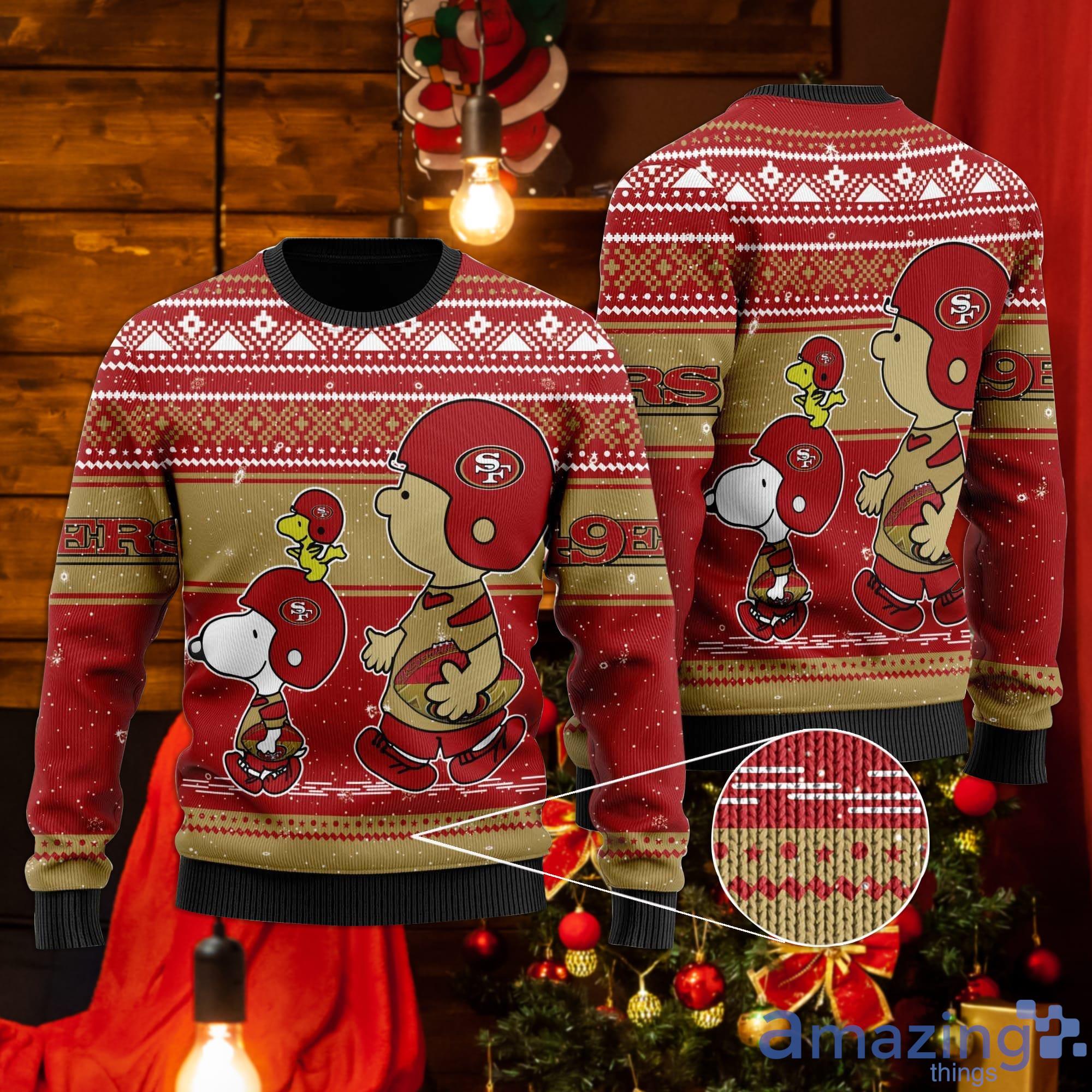 San Francisco 49ers Snoopy Ugly Christmas Sweater Product Photo 1