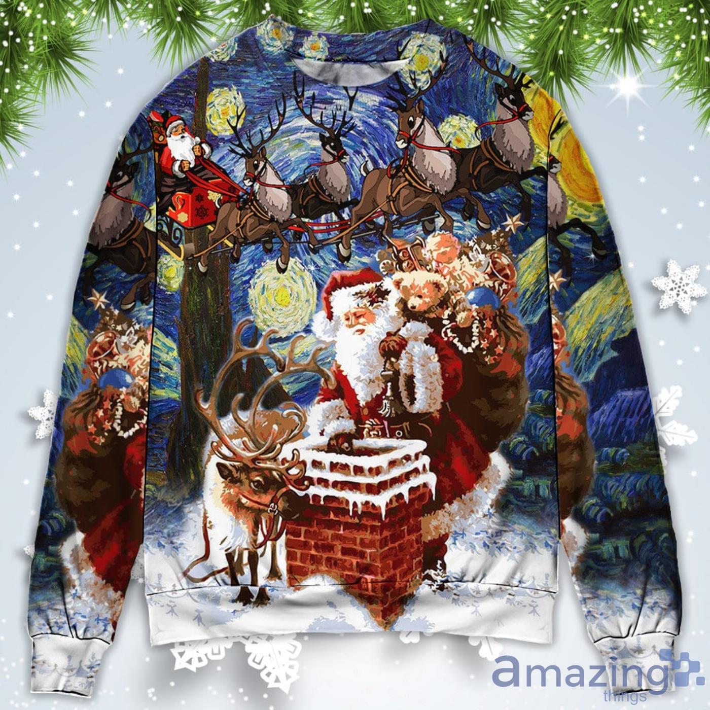 Santa Coming For You Christmas Sweatshirt Sweater Product Photo 1