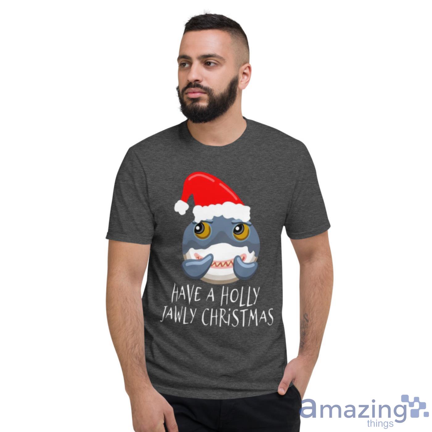 Santa Shark Have A Holly Jawly Christmas Shirt image Santa Shark Have A Holly Jawly Christmas Shirt - Short Sleeve T-Shirt-1