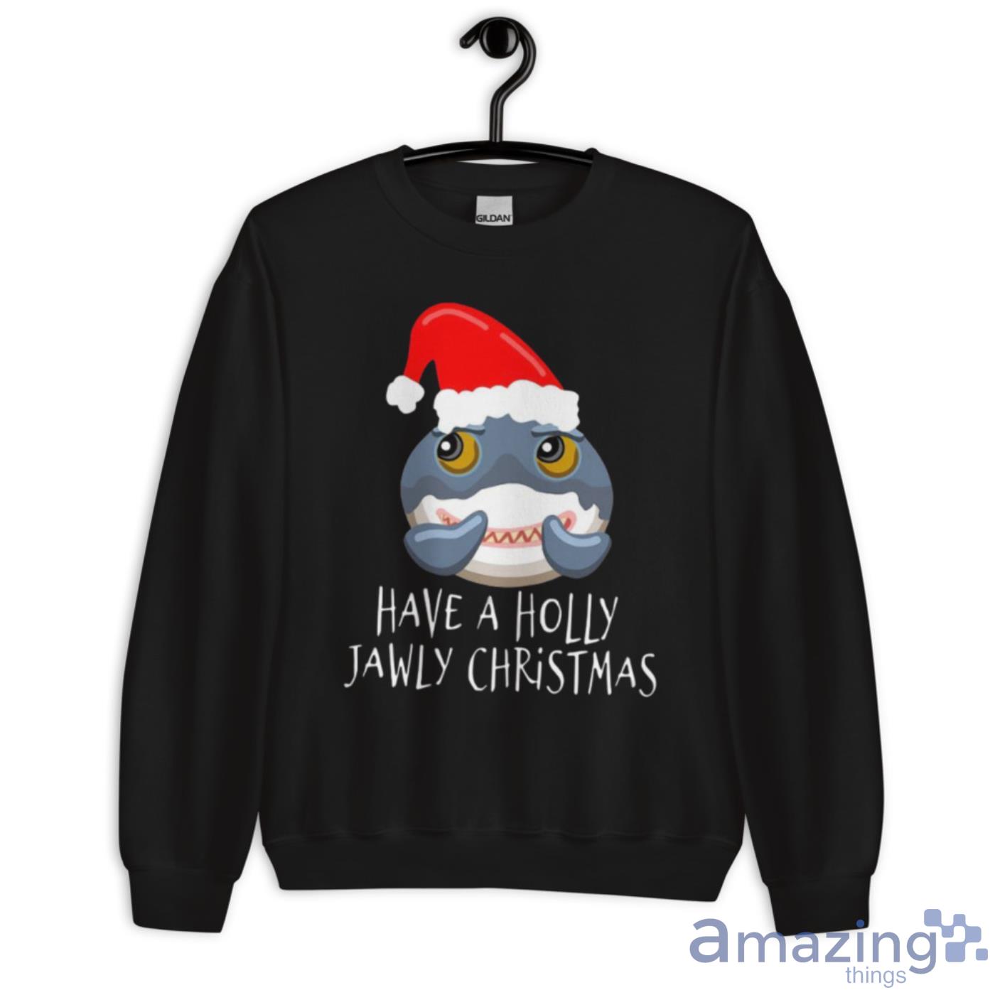 Santa Shark Have A Holly Jawly Christmas Shirt image Santa Shark Have A Holly Jawly Christmas Shirt - Unisex Crewneck Sweatshirt