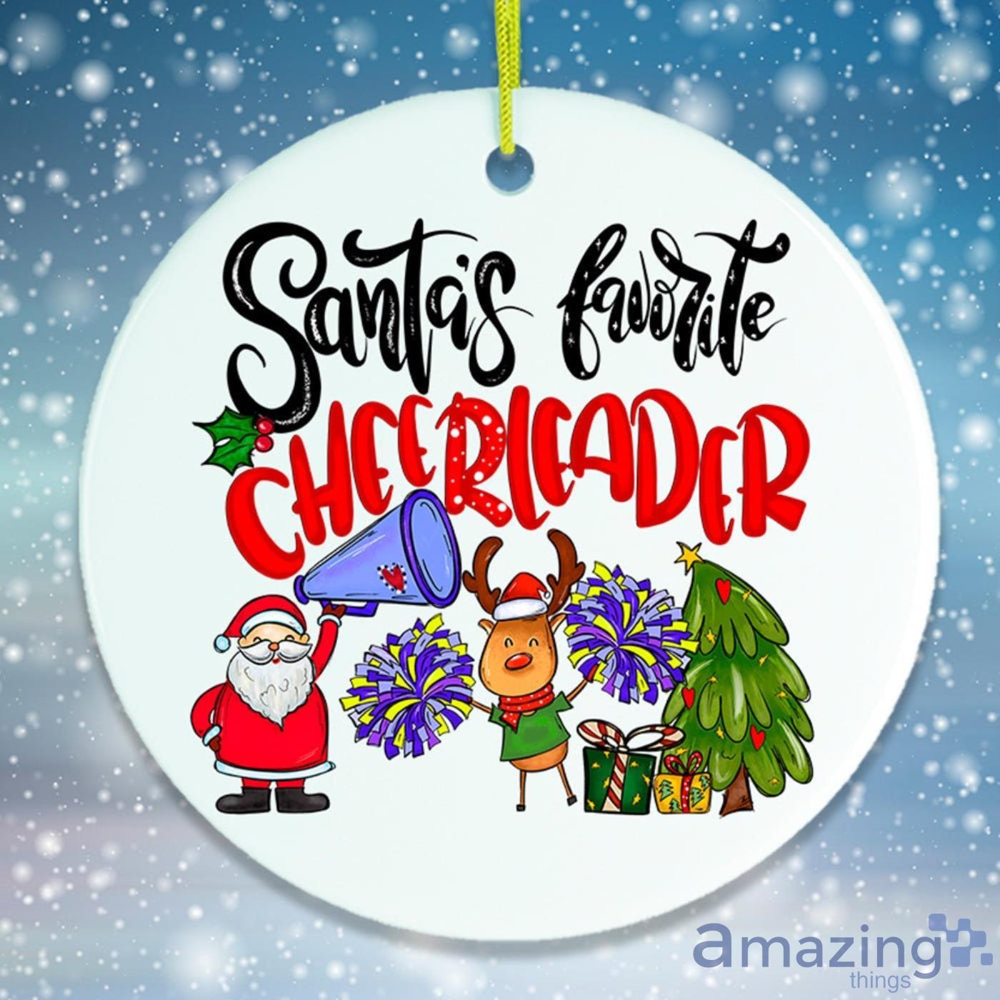 Santa’s Favorite Cheerleader Christmas Gift Ornament Product Photo 1