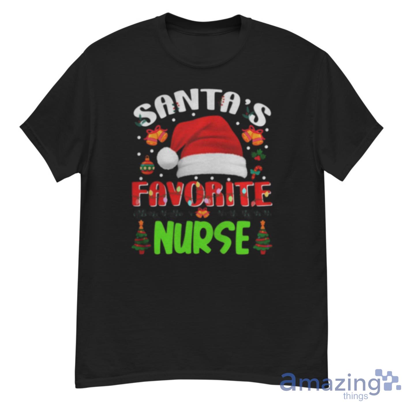 Santa’s Favorite Nurse Christmas Xmas Tree Winter Nurse Christmas shirt - G500 Men’s Classic T-Shirt