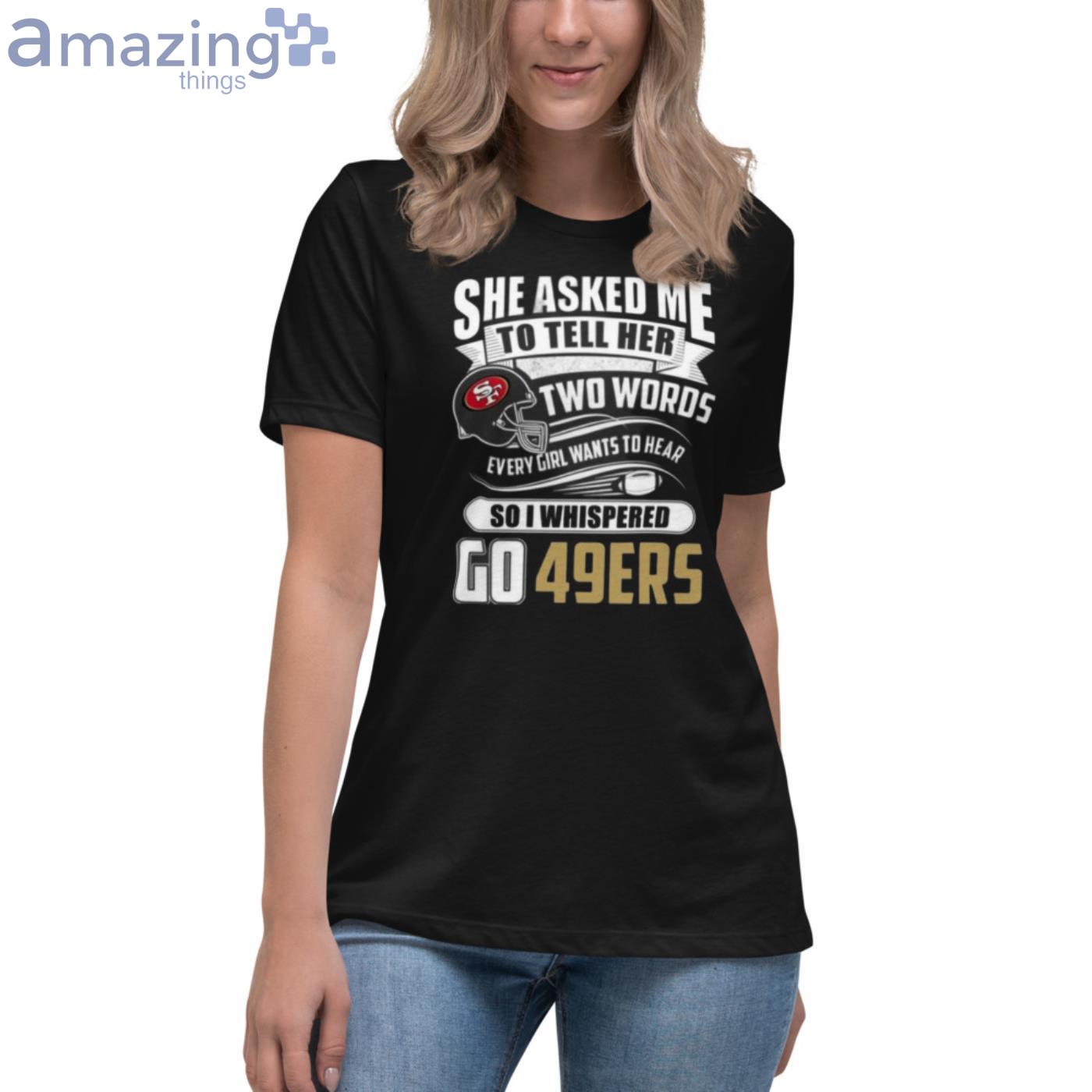 San Francisco 49ers Deep V-Neck T-Shirt Women's Casual Short Sleeve Blouse  Tops