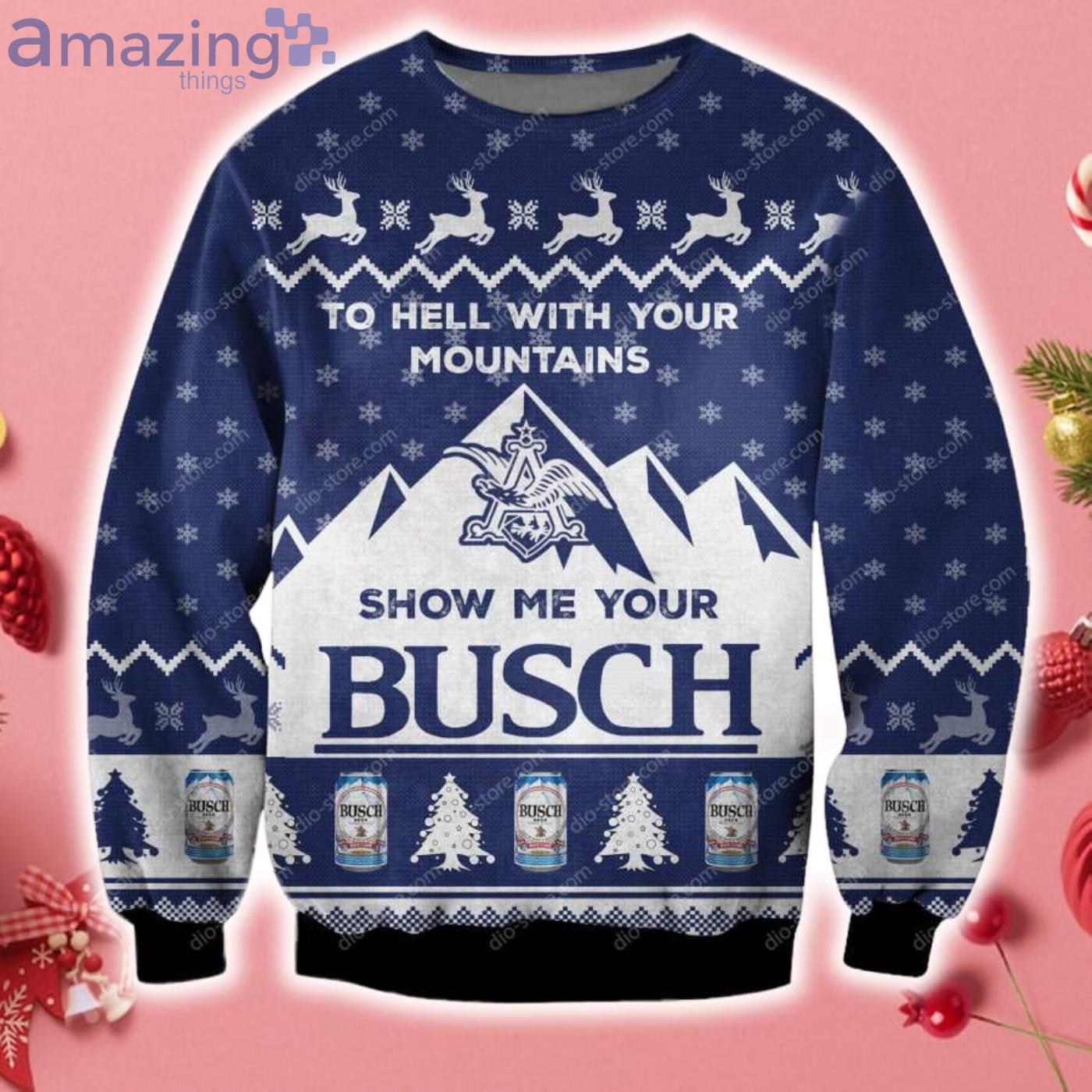 Show Me Your Busch Knitting Pattern 3D Christmas Knitting Pattern Ugly Sweater Sweatshirt Product Photo 1