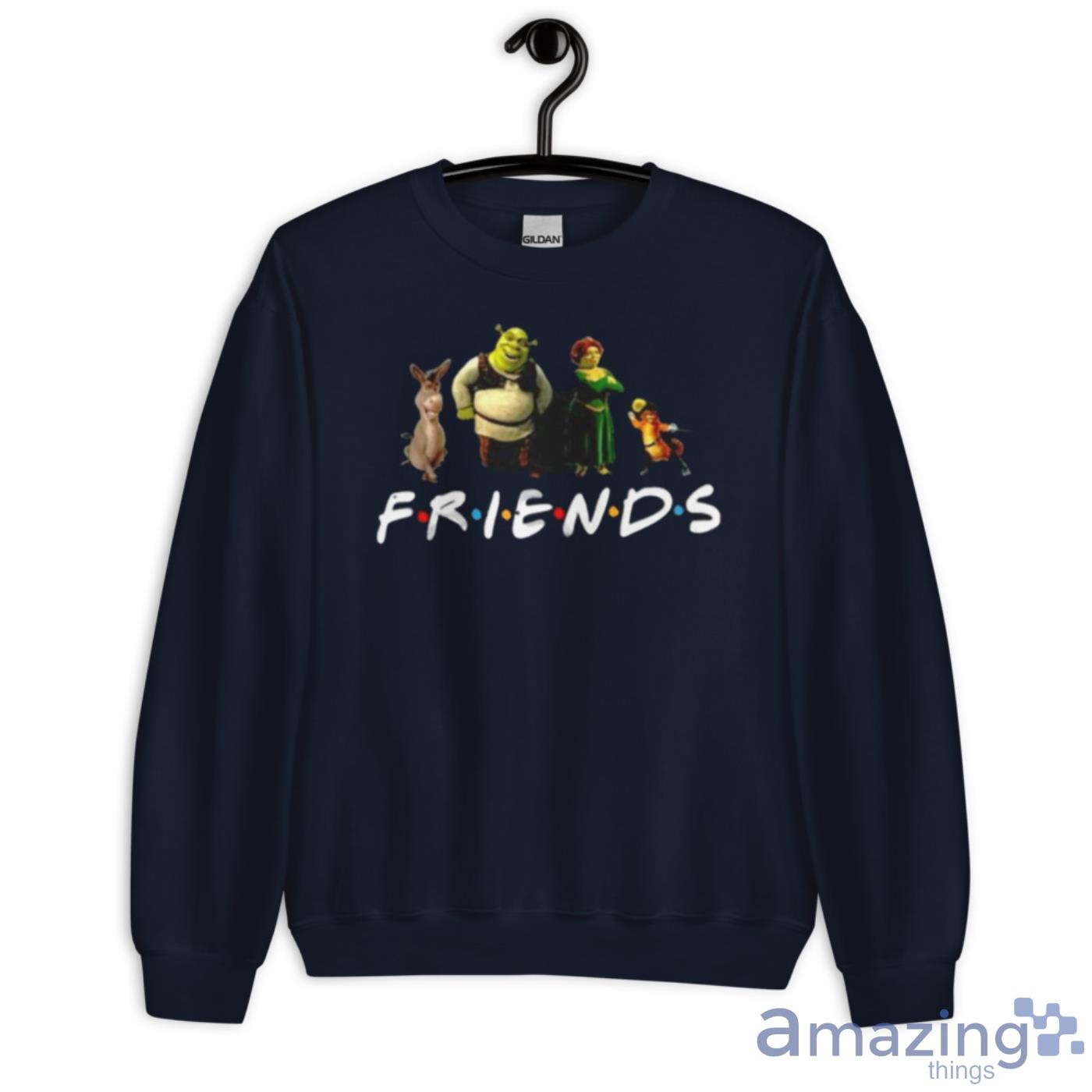 Shrek Friends Disney Shrek Donkey Fiona Princess Shirt image Shrek Friends Disney Shrek Donkey Fiona Princess Shirt - Unisex Crewneck Sweatshirt-1