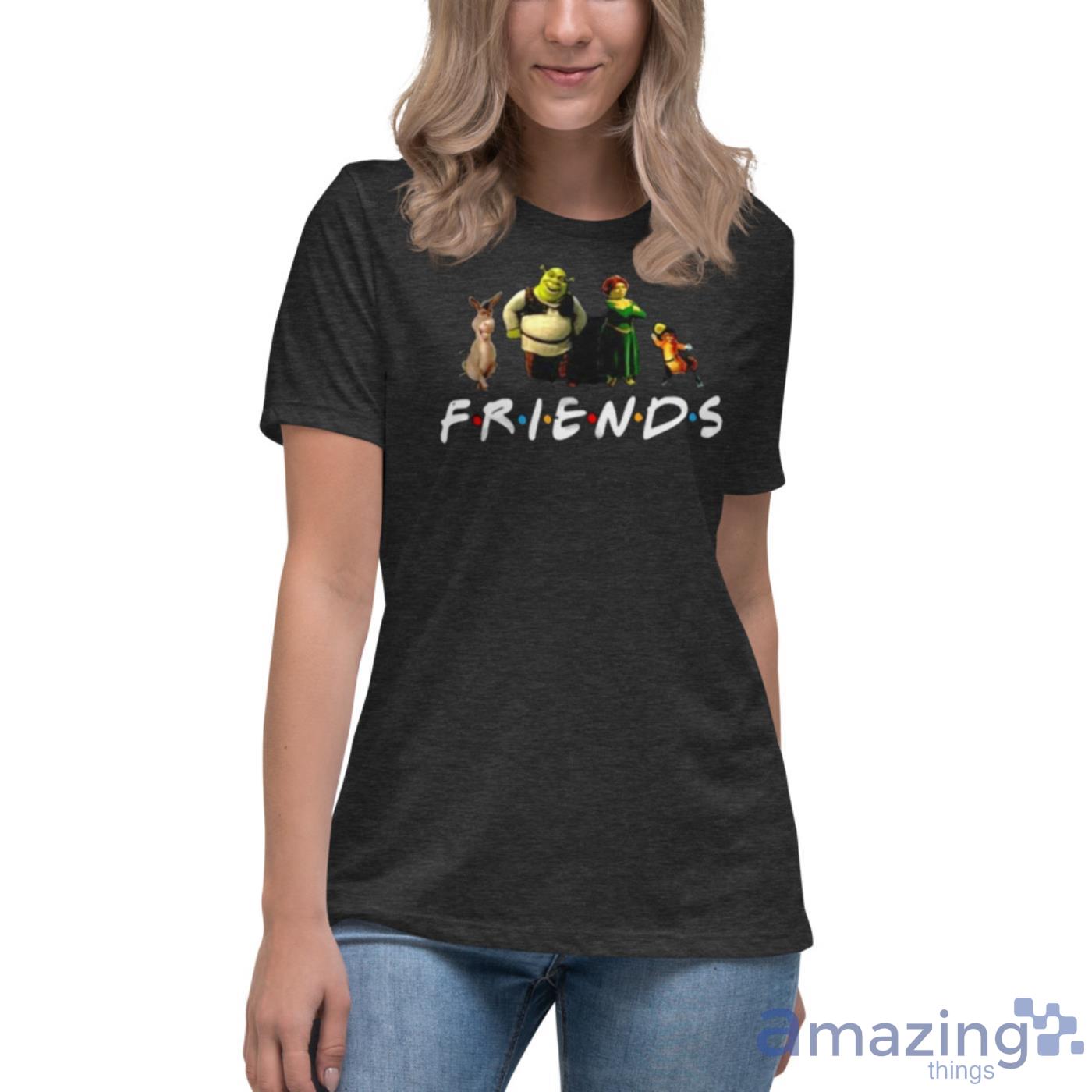 Shrek Friends Disney Shrek Donkey Fiona Princess Shirt image Shrek Friends Disney Shrek Donkey Fiona Princess Shirt - Womens Relaxed Short Sleeve Jersey Tee-1