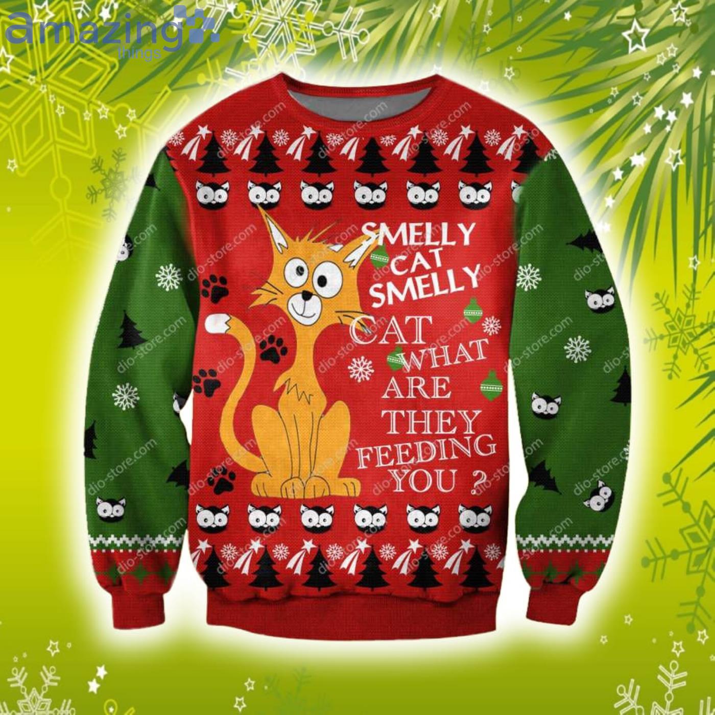 Smelly Cat Phoebe From Friends Movie 3D Christmas Knitting Pattern Ugly Sweater Sweatshirt Product Photo 1