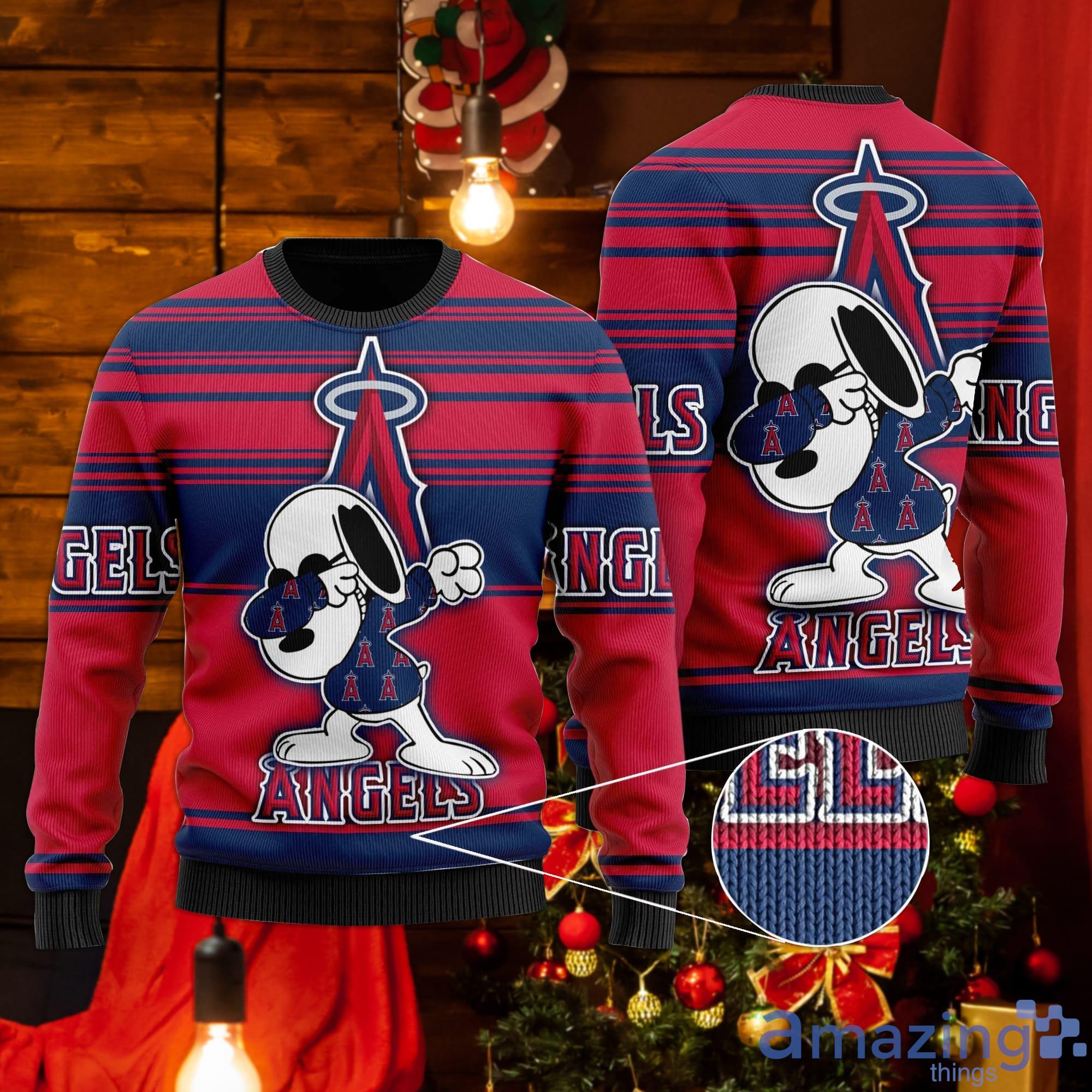 Snoopy Love Los Angeles Angels Ugly Christmas Sweater Product Photo 1