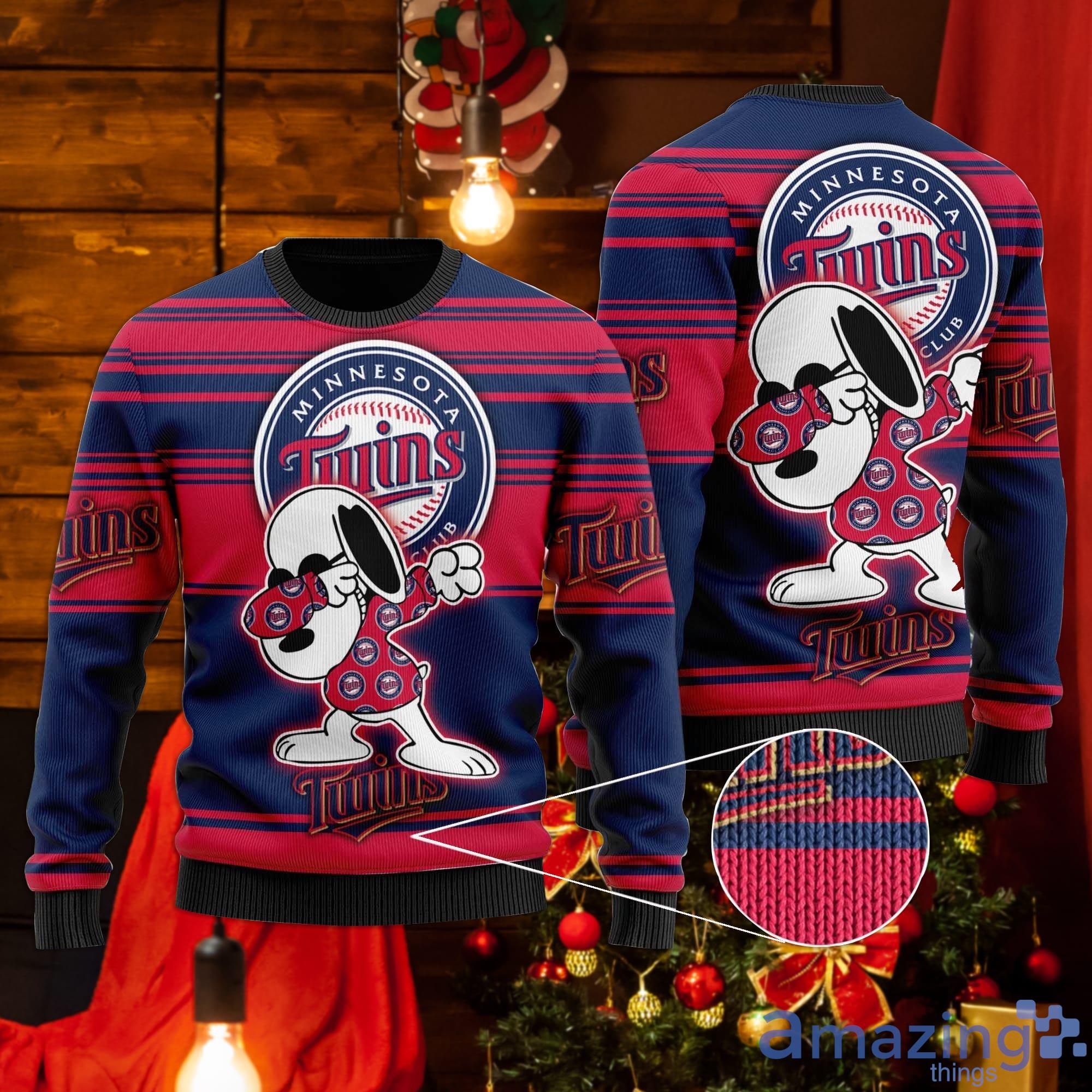 Snoopy Love Minnesota Twins Ugly Christmas Sweater Product Photo 1